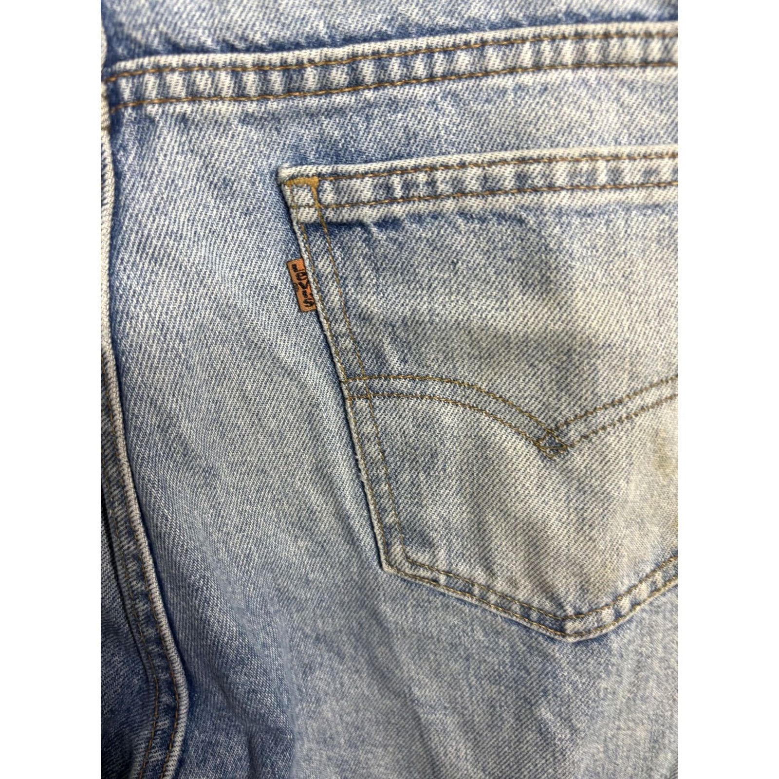 Levi's Levi's 501 Jeans Mens 30x25 Blue Light Wash Denim Button Fly Straight Leg Red Tab Size US 30 / EU 46 - 2 Thumbnail