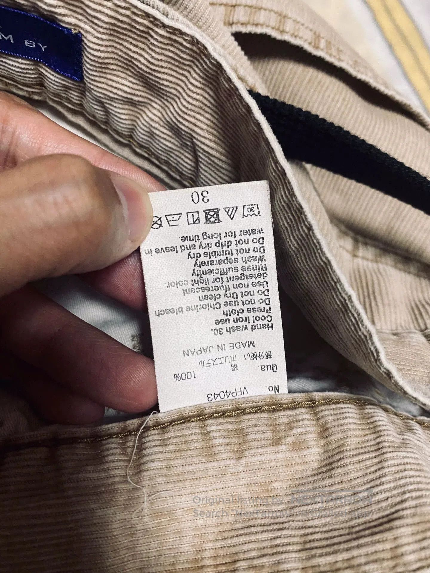 Vanquish light khaki corduroy casual pants. Size US 30 / EU 46 - 6 Thumbnail