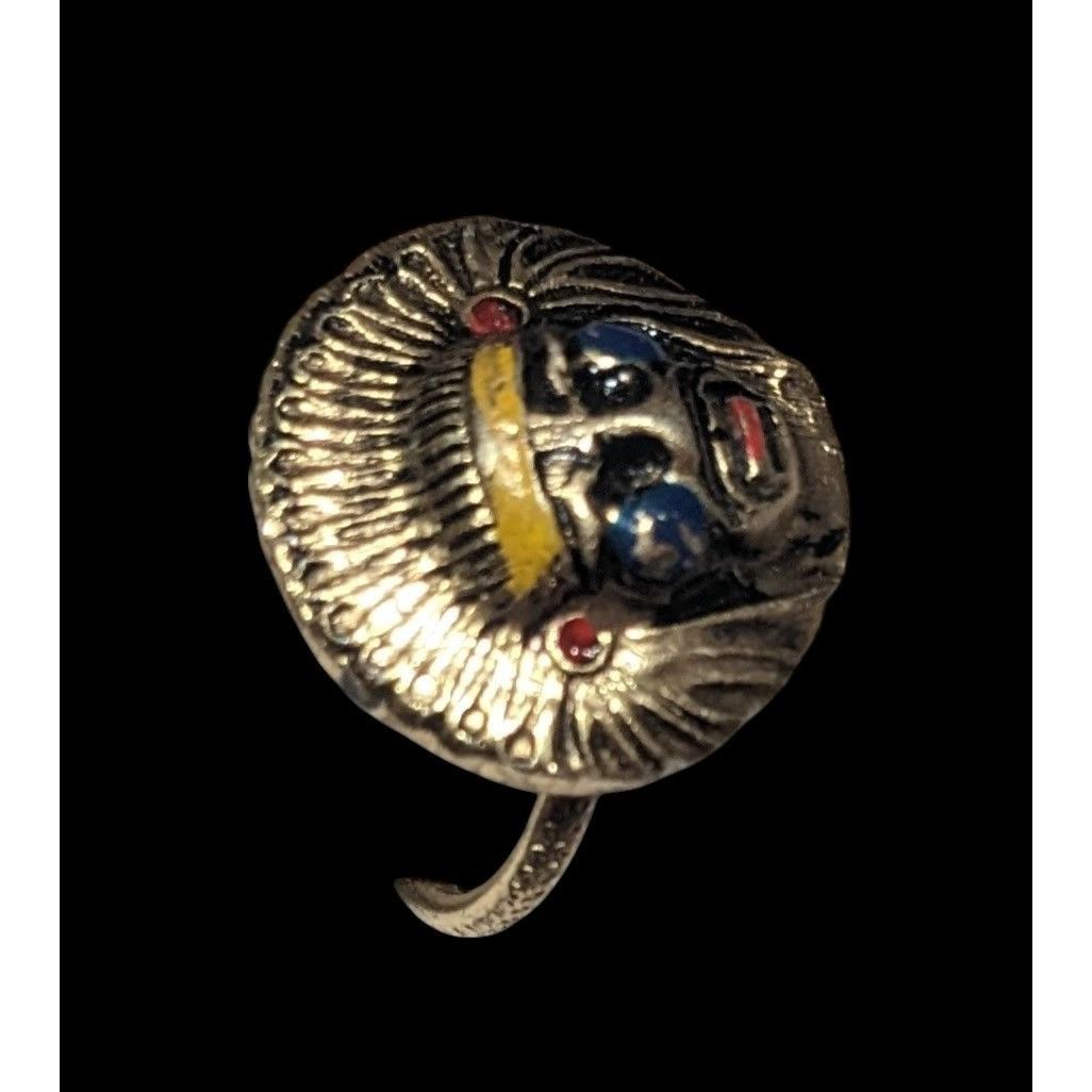 Other Vintage 50s Native Chief Shaped Adjustable Fashion Ring Size Size ONE SIZE - 8 Thumbnail