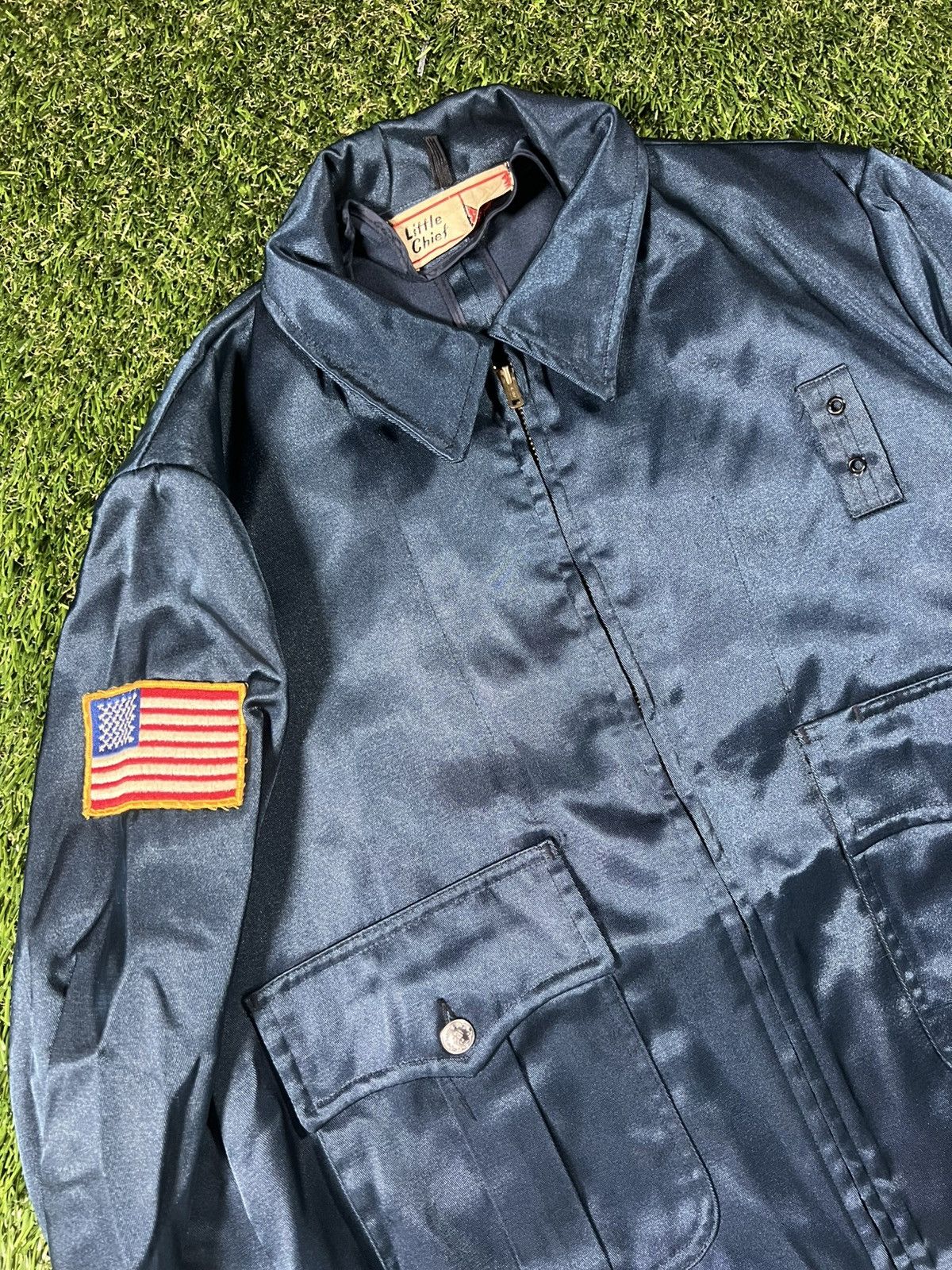 Vintage Vintage 80s Fall Navy Military USA Bomber Detroit Jacket Size US M / EU 48-50 / 2 - 2 Thumbnail