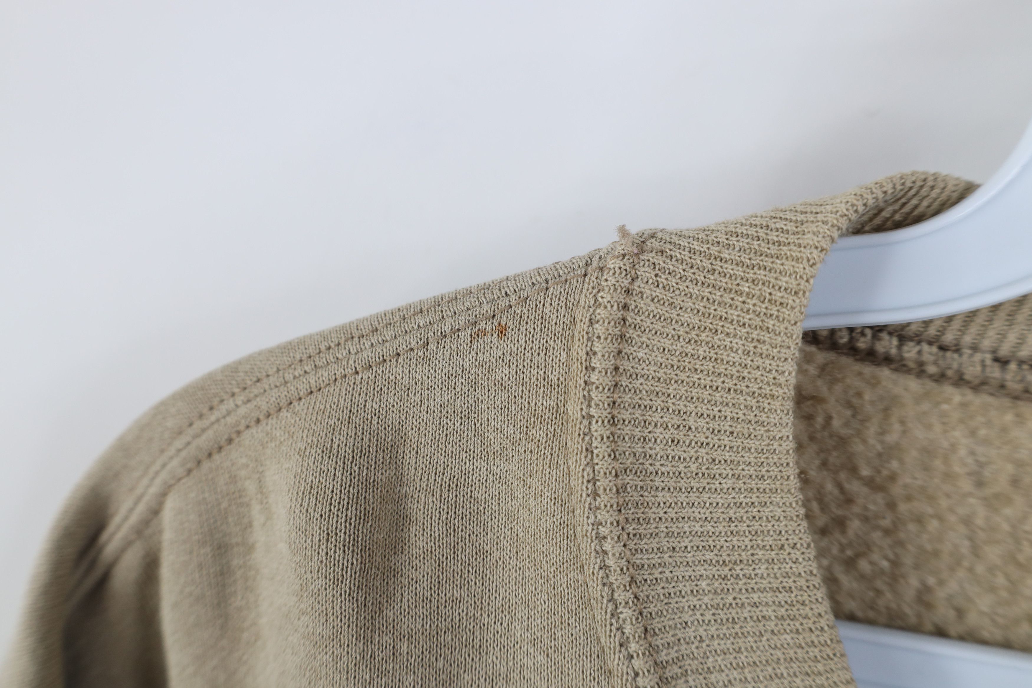 Vintage Vintage 90s Streetwear Blank Crewneck Sweatshirt Khaki Beige Size US XXL / EU 58 / 5 - 5 Thumbnail