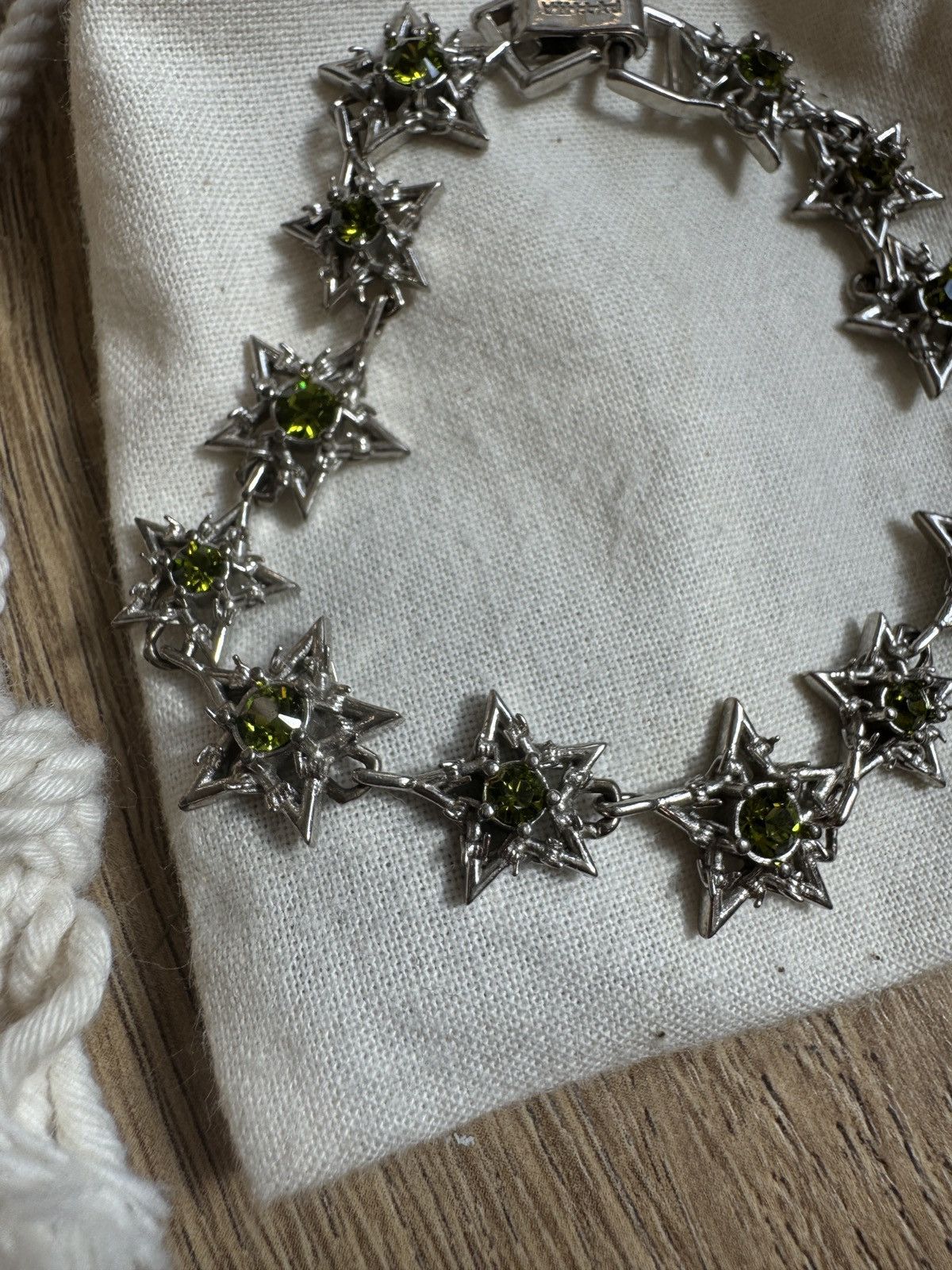 Vintage Star Studded Silver Bracelet Size ONE SIZE - 2 Thumbnail