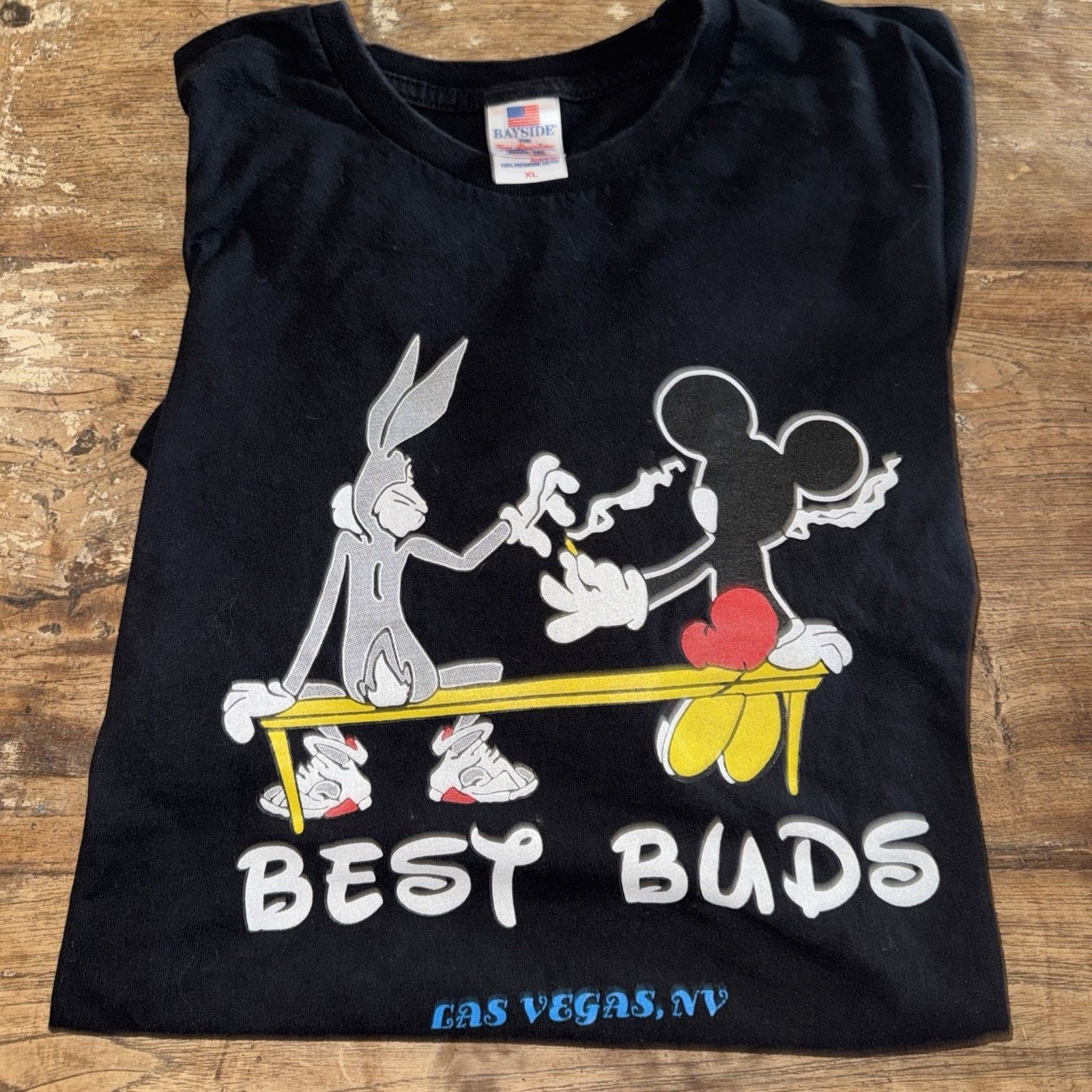 Gildan Best Buds Mickey And Bugs Las Vegas XL Tee bayside Size US XL / EU 56 / 4 - 1 Thumbnail