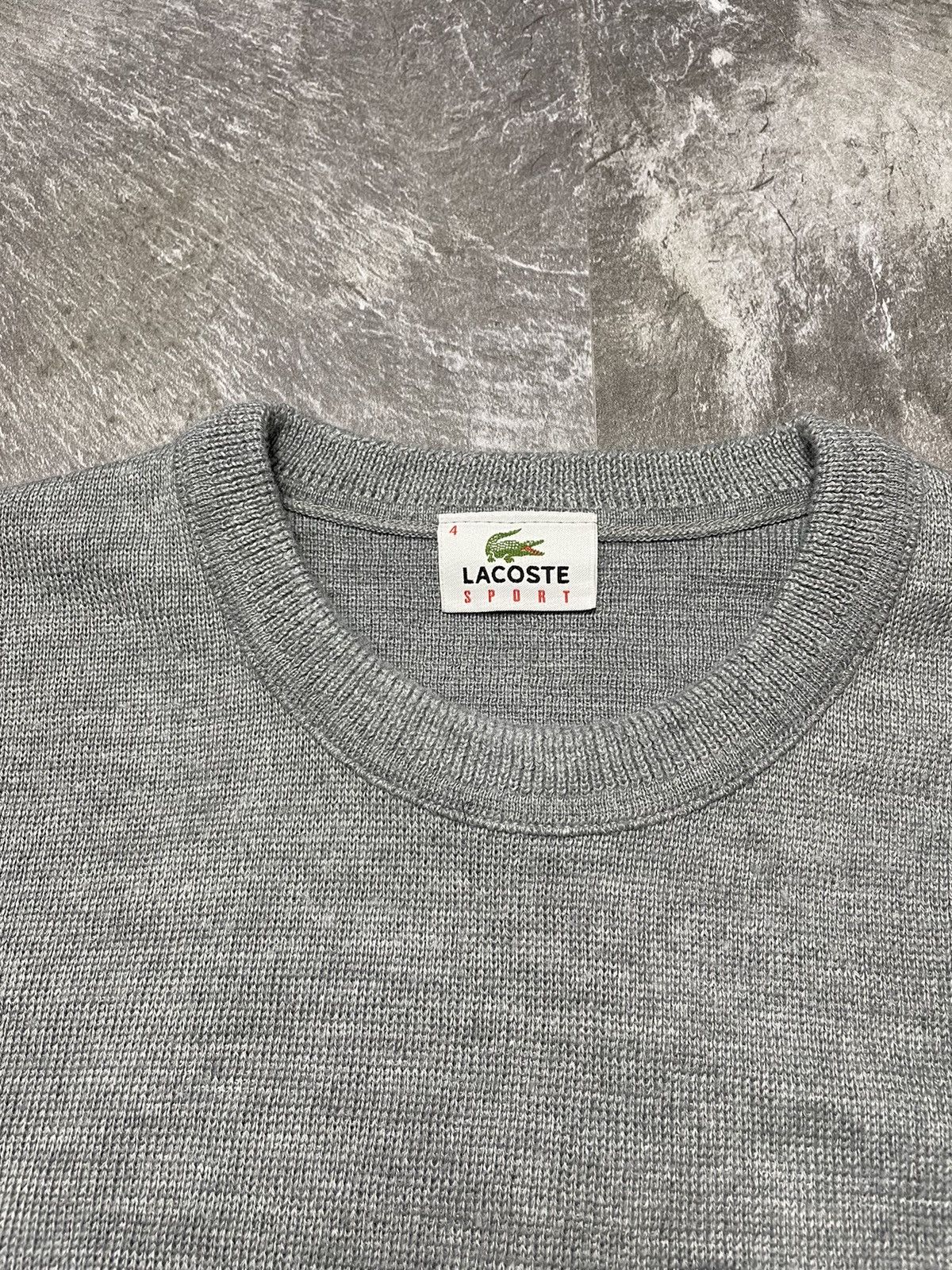 Lacoste Vintage Lacoste Chemise 90s Knit Sweater Wool Grey Y2K Size US S / EU 44-46 / 1 - 3 Thumbnail