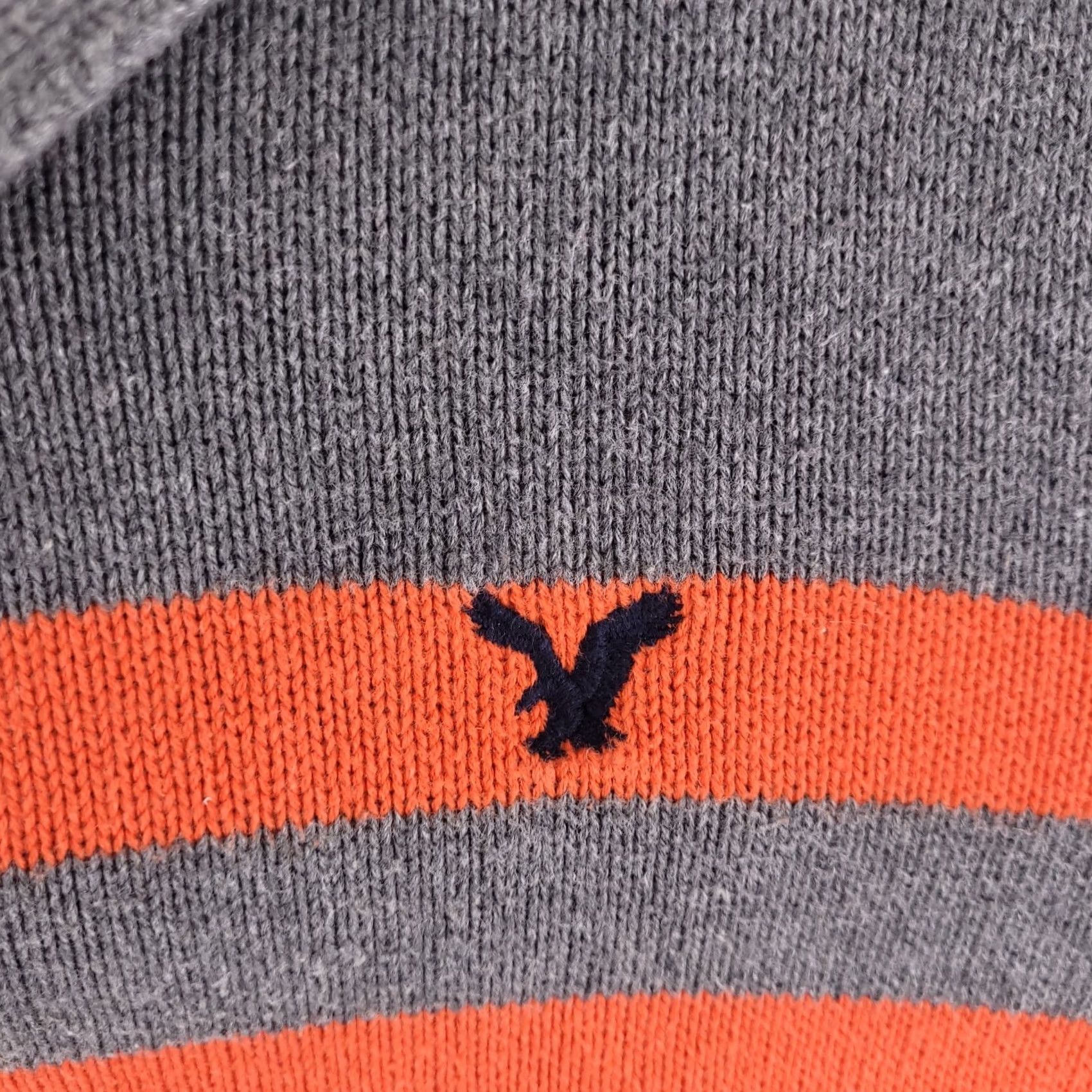 American Eagle Outfitters American Eagle Outfitters Sweatshirt? (Sweater) Knit Gray Orange Athletic Muscle Med? Size US M / EU 48-50 / 2 - 3 Thumbnail