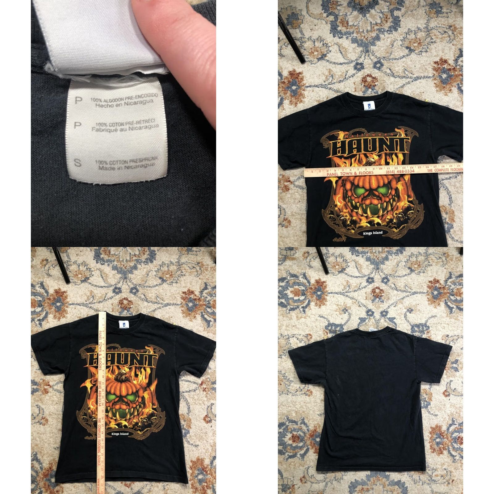 Vintage Kings Island Halloween Haunt Shirt Mens Small Black Cedar Fair T-Shirt Size US S / EU 44-46 / 1 - 8 Thumbnail