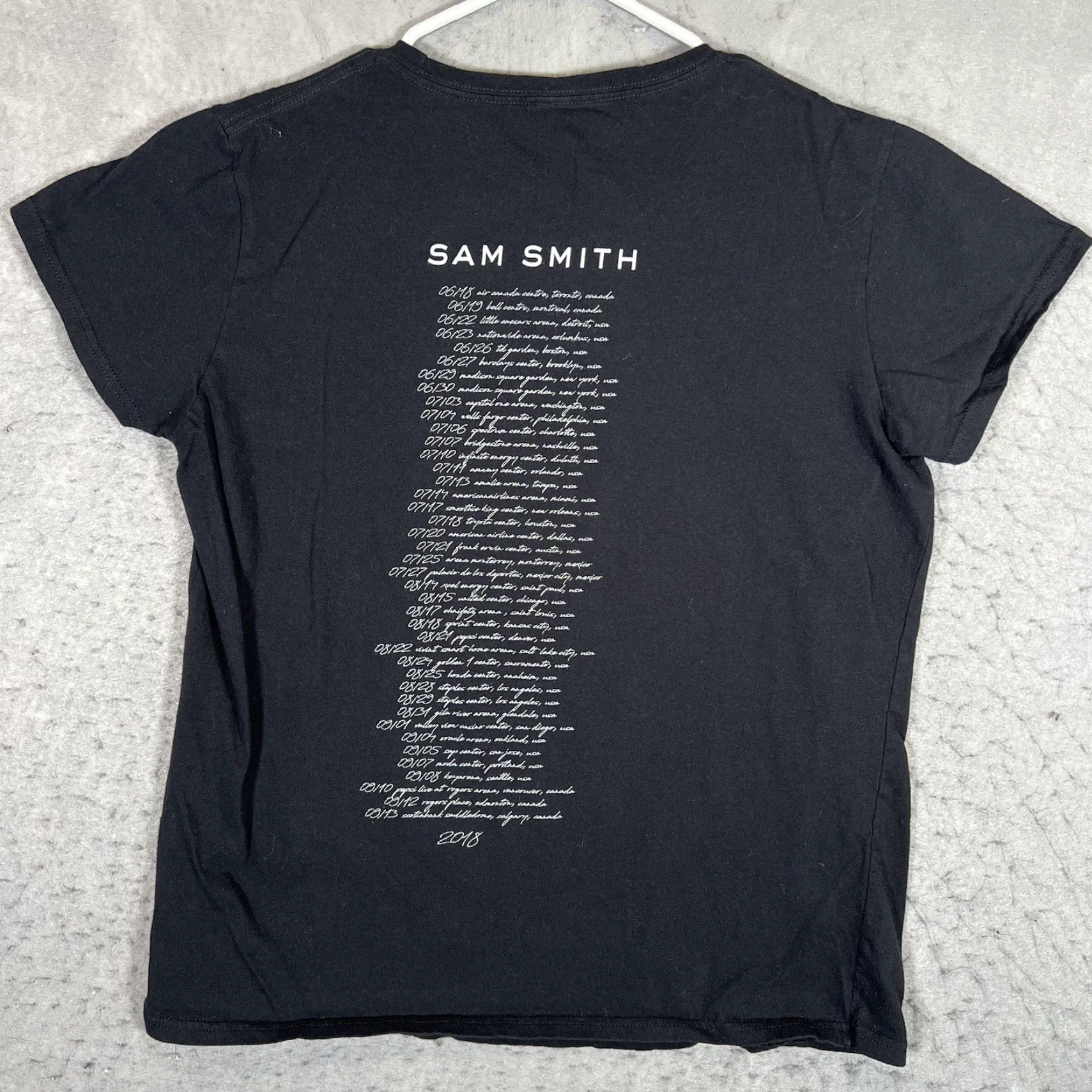 Vintage Sam Smith The Thrill Of It All Tour Promo T Shirt Womens Medium Black A1 2018 Vintage No Size M / US 6-8 / IT 42-44 - 2 Thumbnail