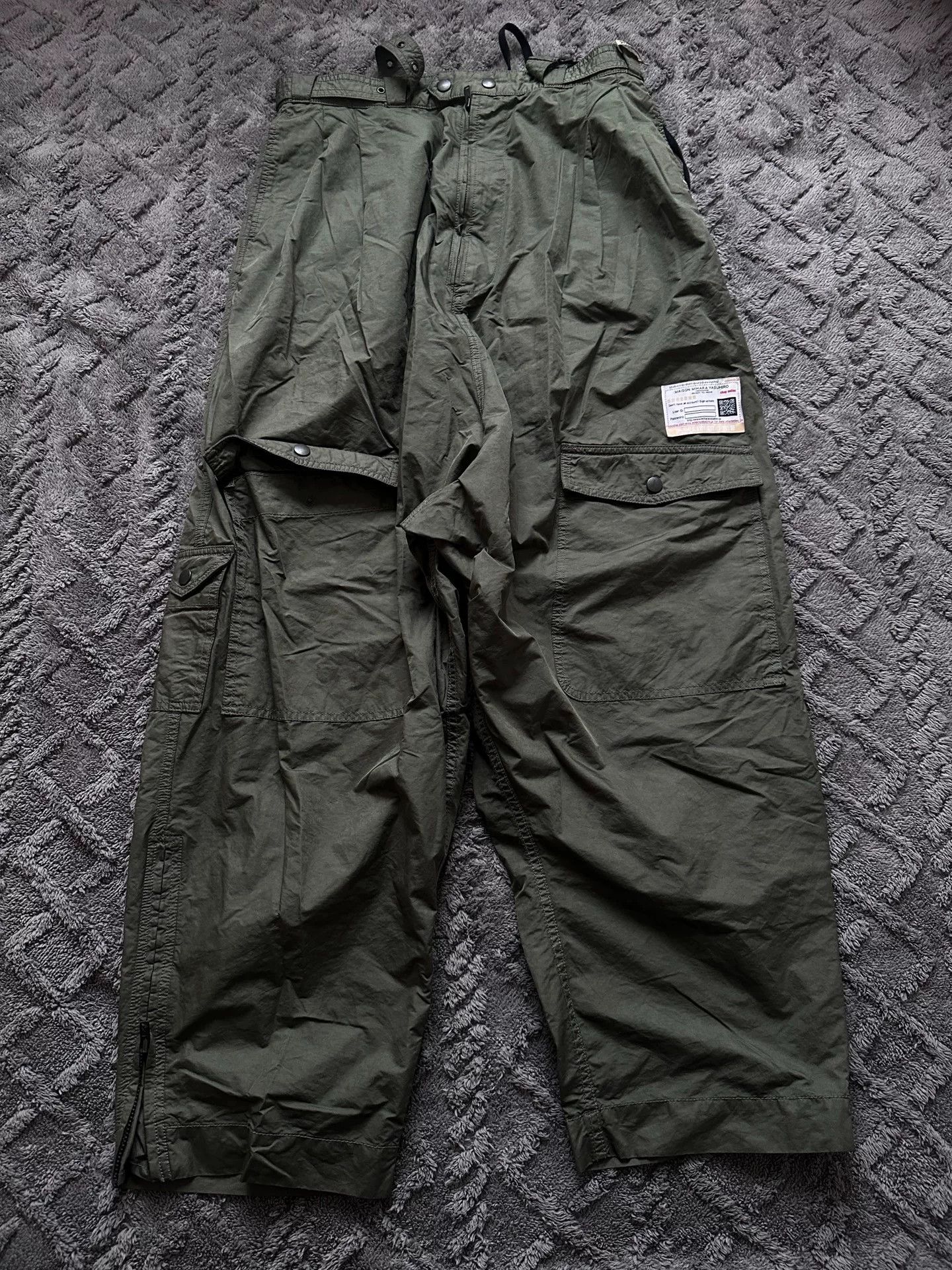 Maison MIHARA YASUHIRO Green Nylon Pants