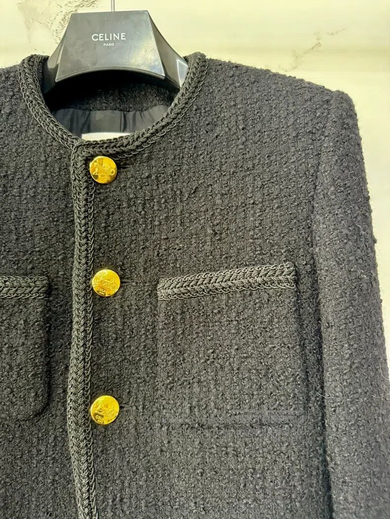 Celine CELINE size 34 Black King Kong Three-Button Jacket, Outerw Size S / US 4 / IT 40 - 2 Thumbnail