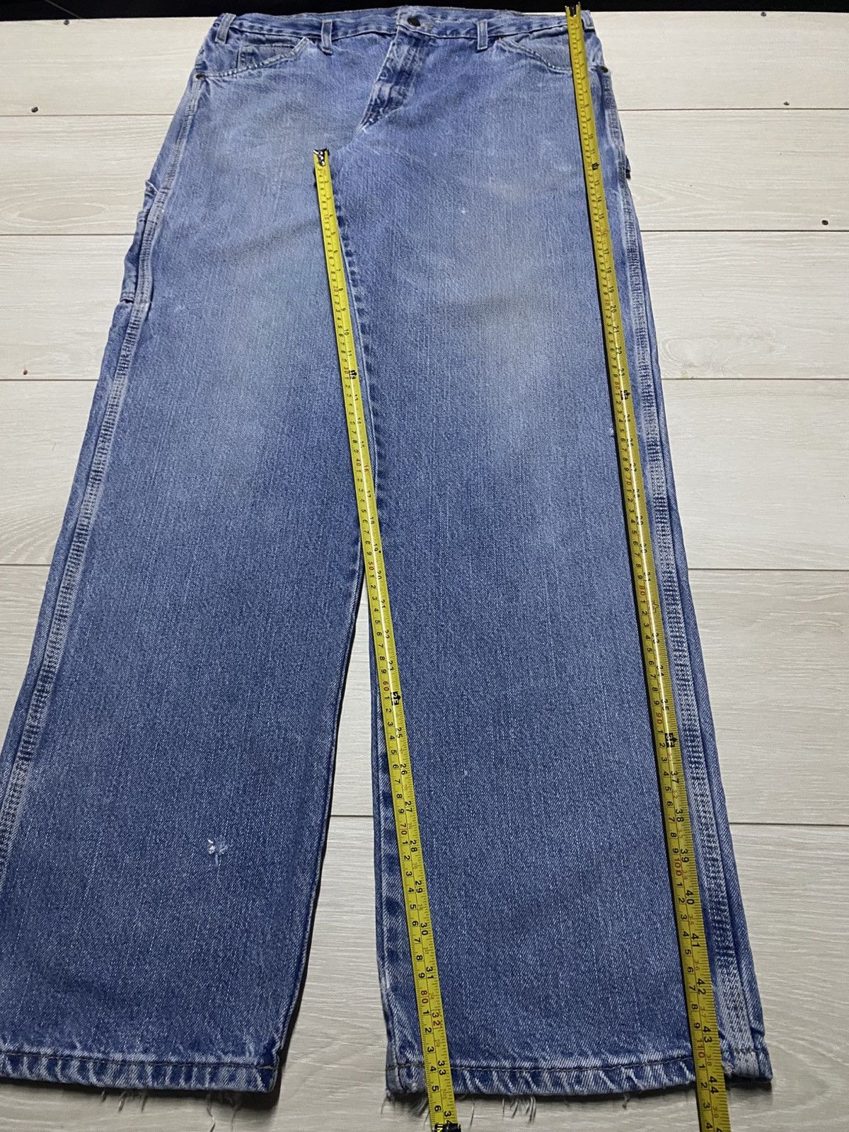 Dickies Vintage Dickies Carpenter Light Wash Baggy Jeans Size US 35 - 15 Thumbnail