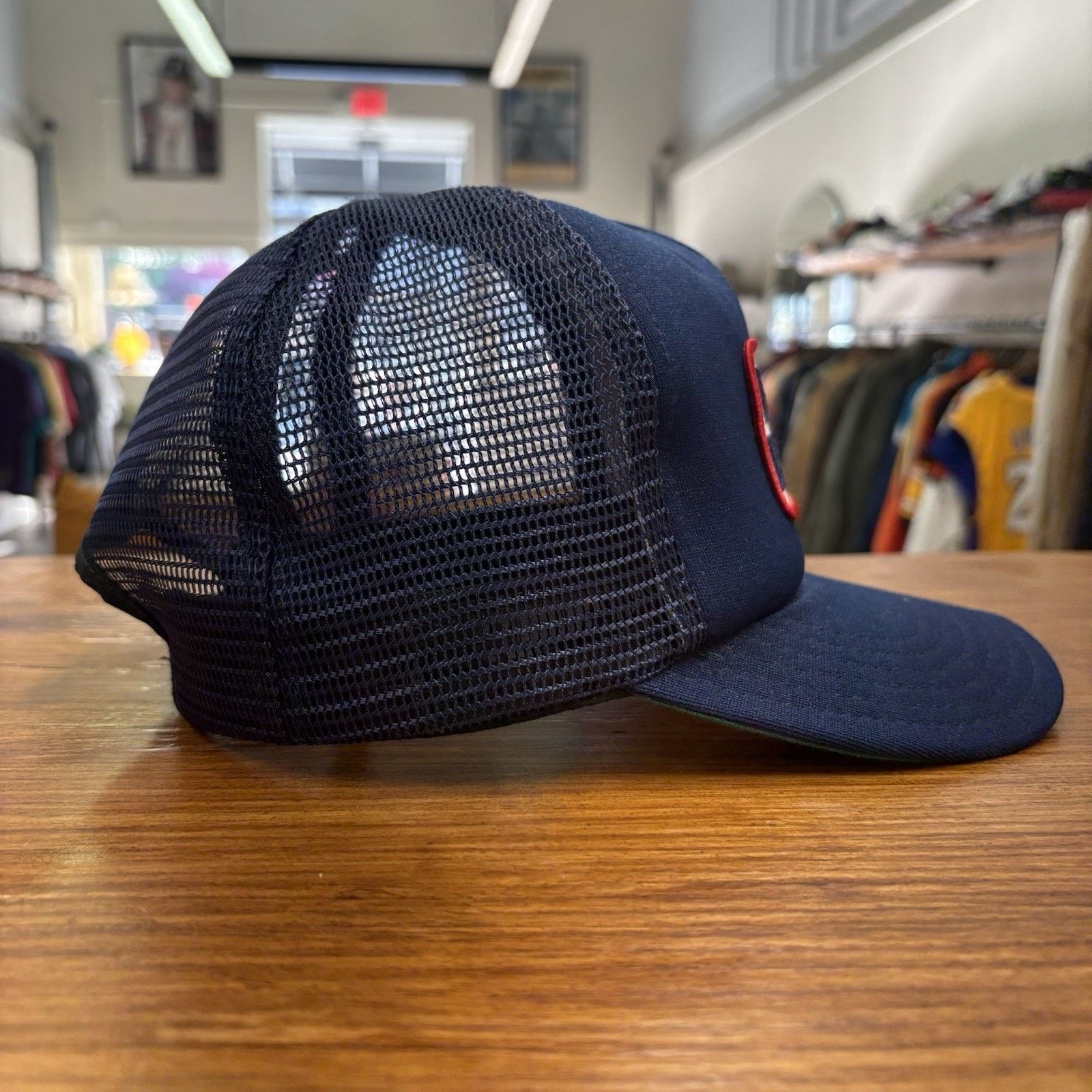 Union LA Vintage 80’s Navy Bud Light Trucker Snap Back Hat Size ONE SIZE - 3 Thumbnail
