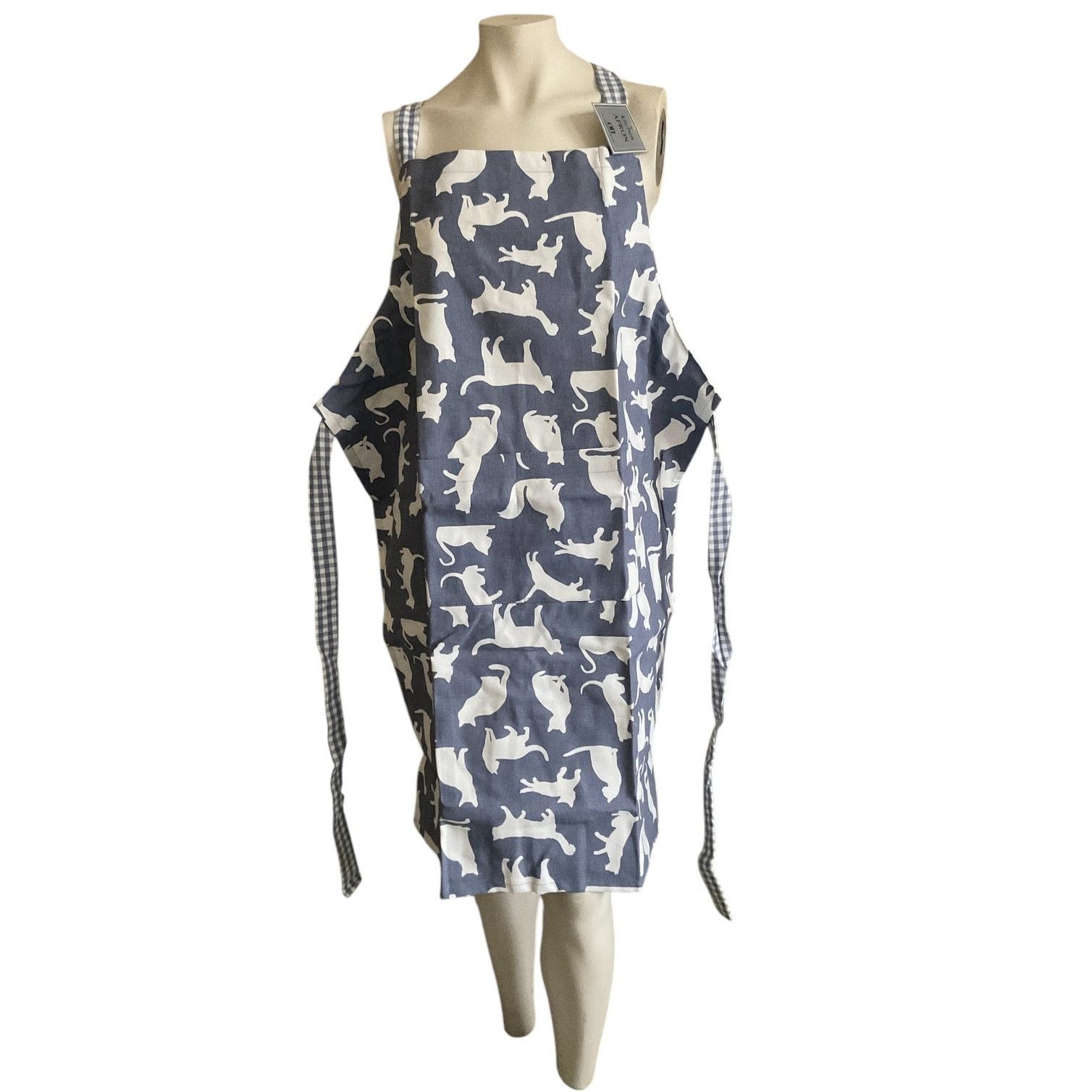 Other Apron Full Chef Light Blue Cats Kittens NWT Size US 7 / EU 40 - 2 Thumbnail