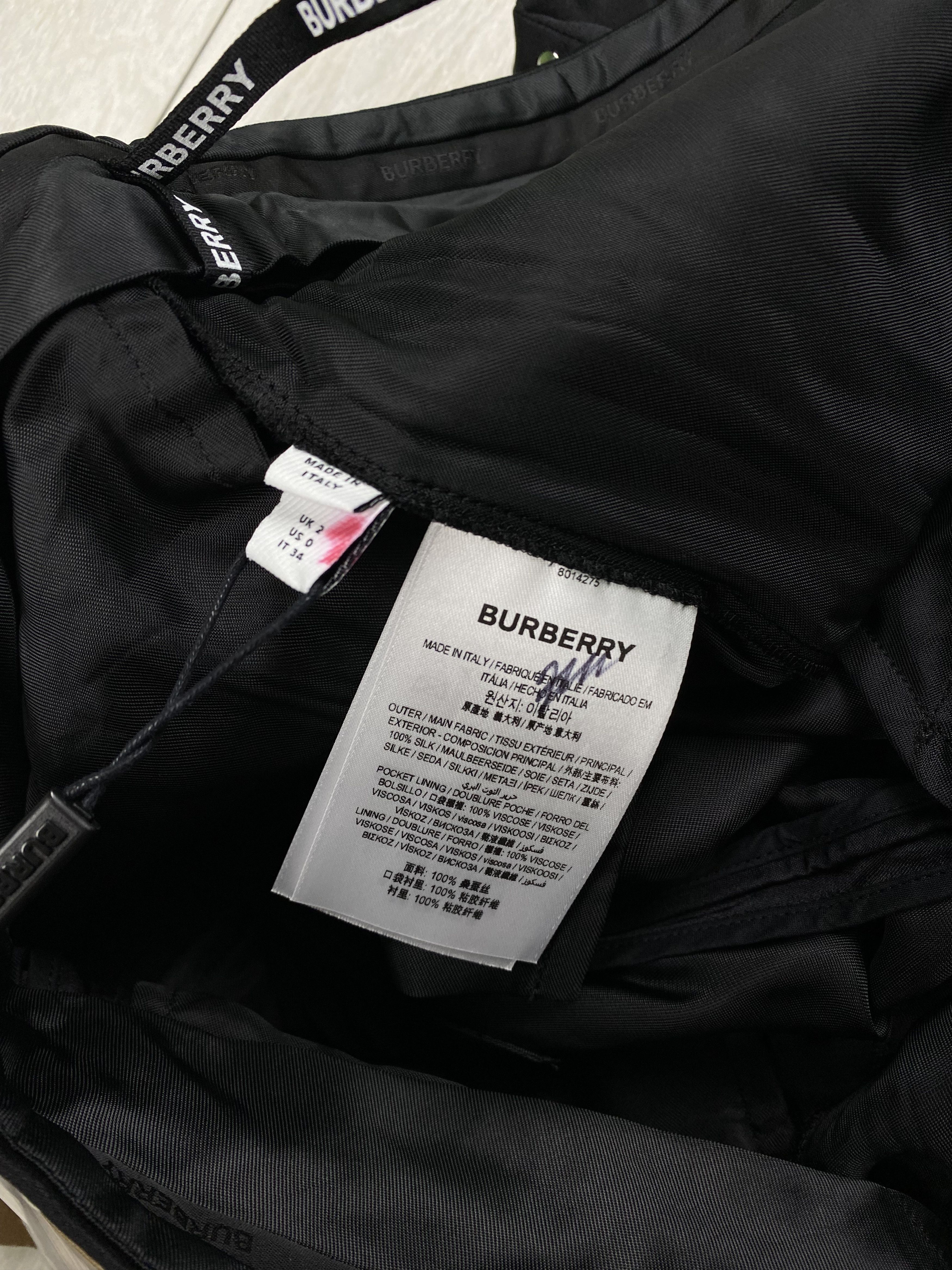 Burberry Burberry Black Silk Satin Studded Tailored Trousers pants Size 24" / US 00 / IT 34 - 15 Thumbnail