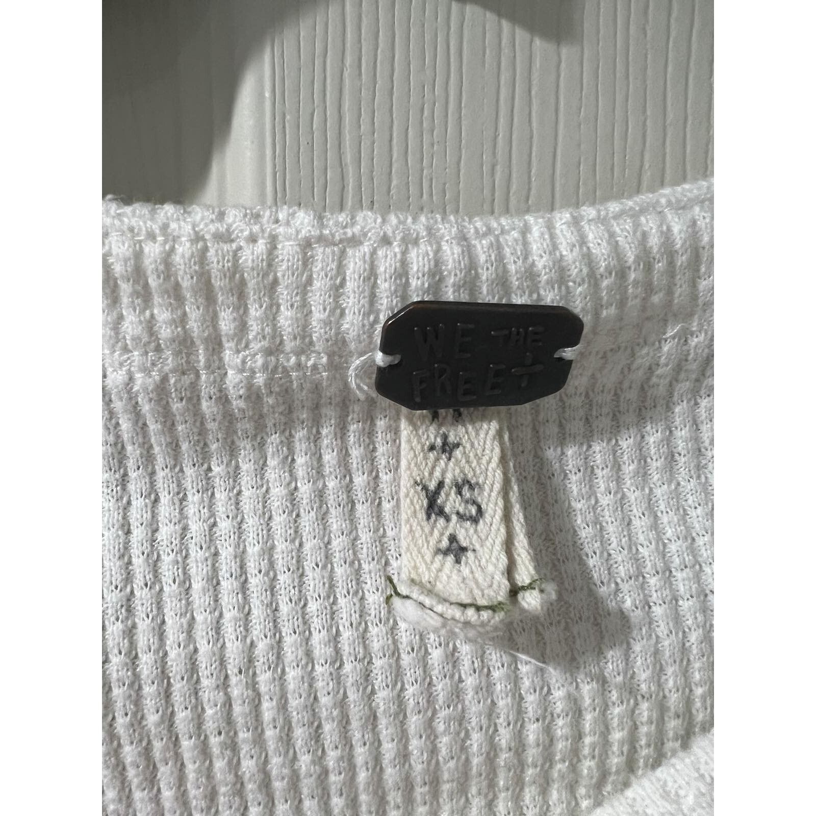 Free People Free People Womens XS Blossom Knit White Oversized A003309 Size XS / US 0-2 / IT 36-38 - 7 Thumbnail