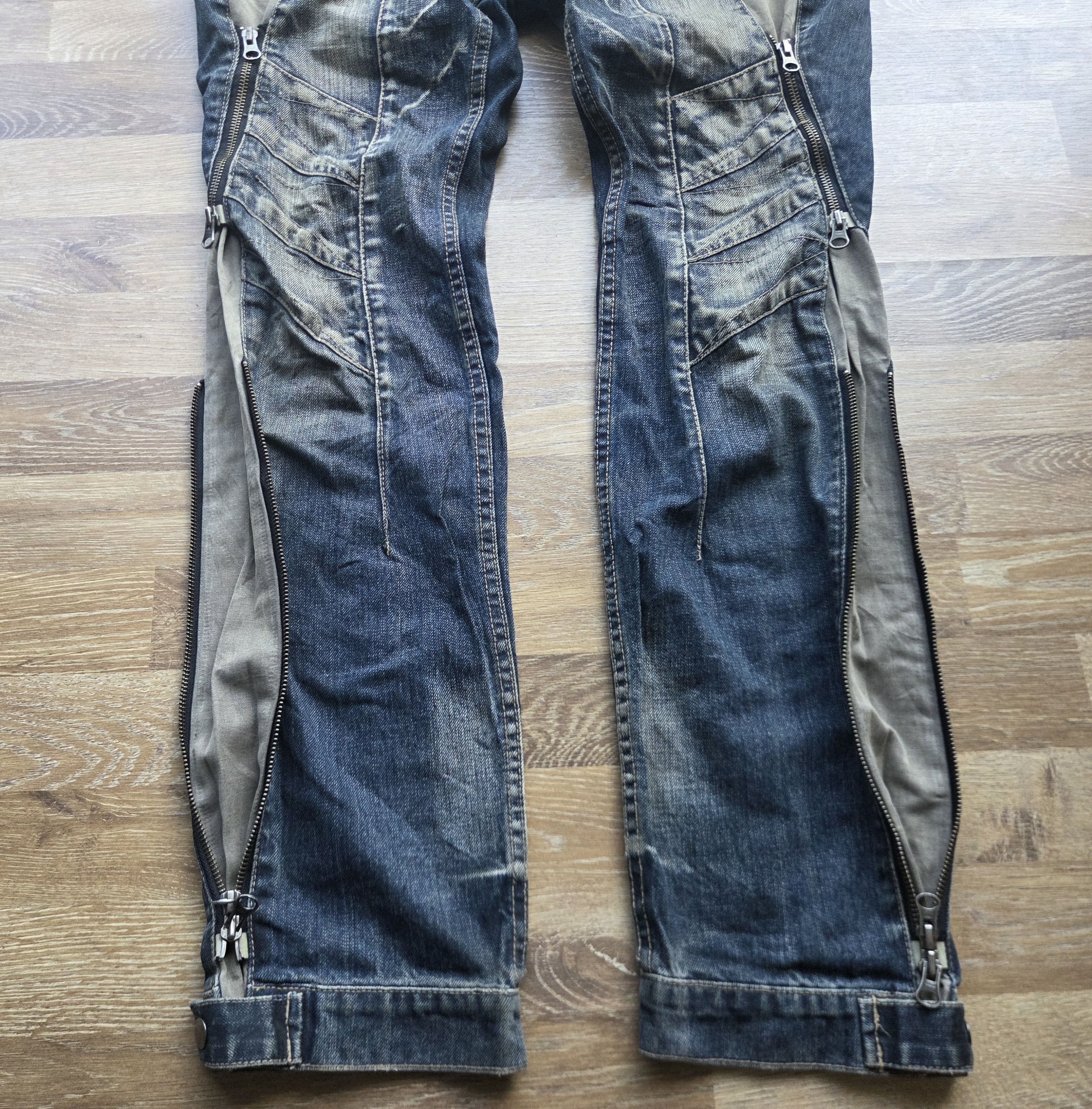 PPFM Archive Multi Zipper PPFM Distressed Biker Denim Grunge LGB Size US 34 / EU 50 - 9 Thumbnail