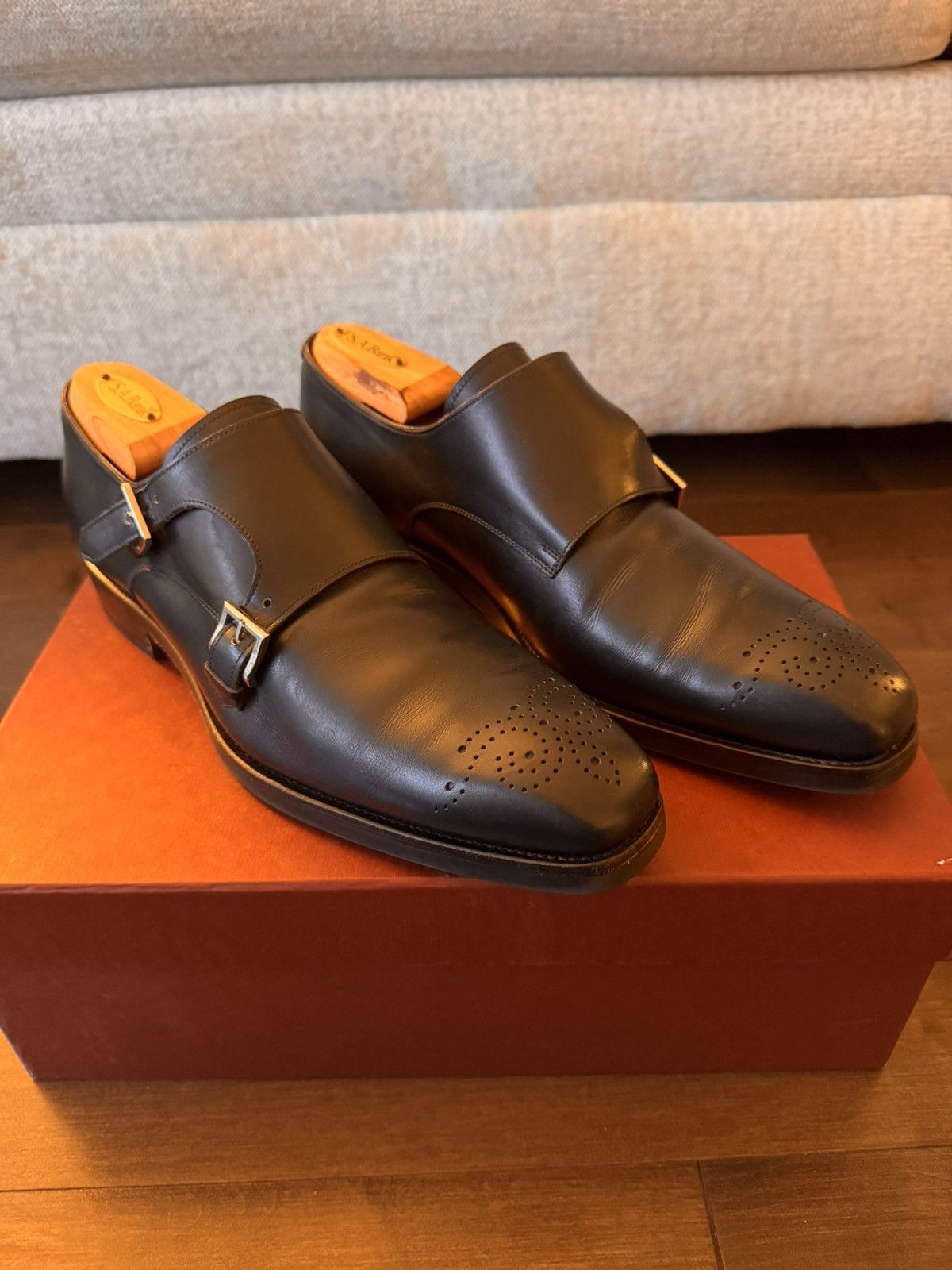 Carmina Carmina Monk Strap Navy Blue Size US 8.5 / EU 41-42 - 1 Thumbnail