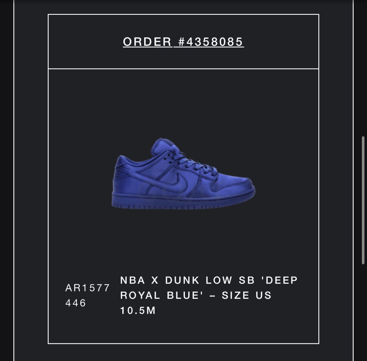 NBA Nike SB Dunk Low ‘NBA’ Deep Royal Blue Size US 10.5 / EU 43-44 - 10 Thumbnail