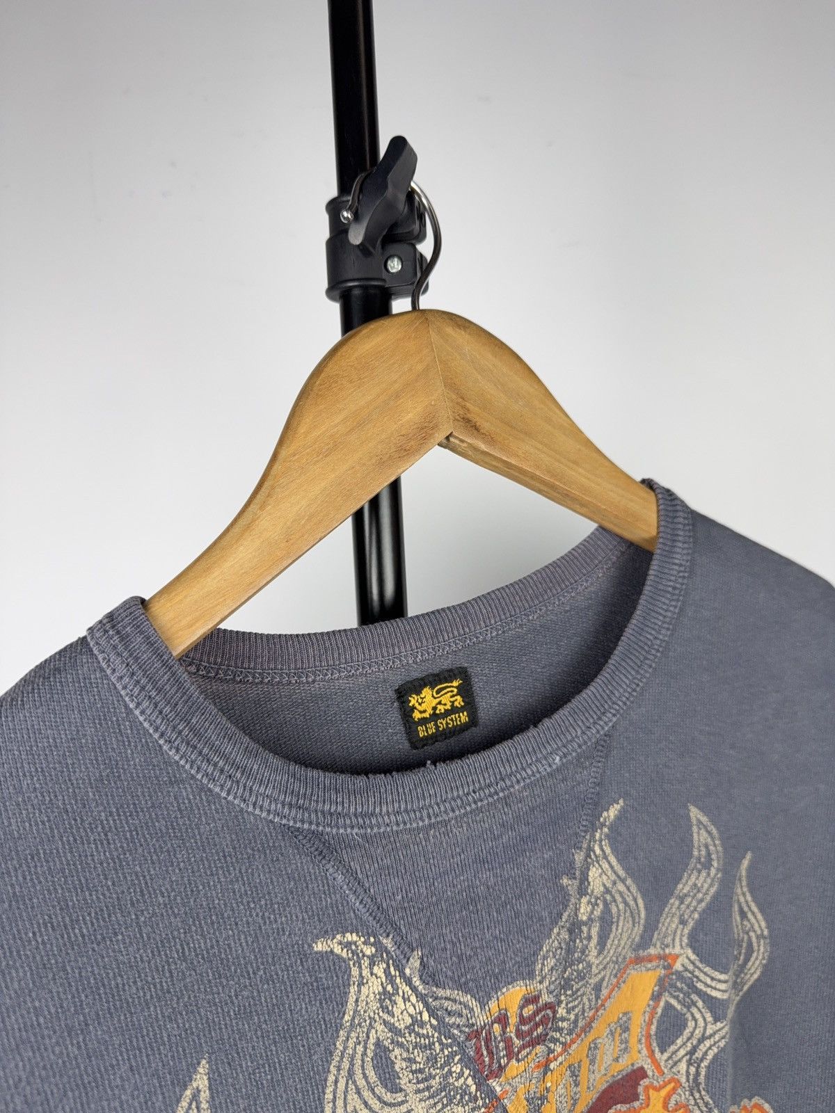 Vintage Vintage Biker Moto Blue System Custom Graphic Sweatshirt XL Size US XL / EU 56 / 4 - 3 Thumbnail