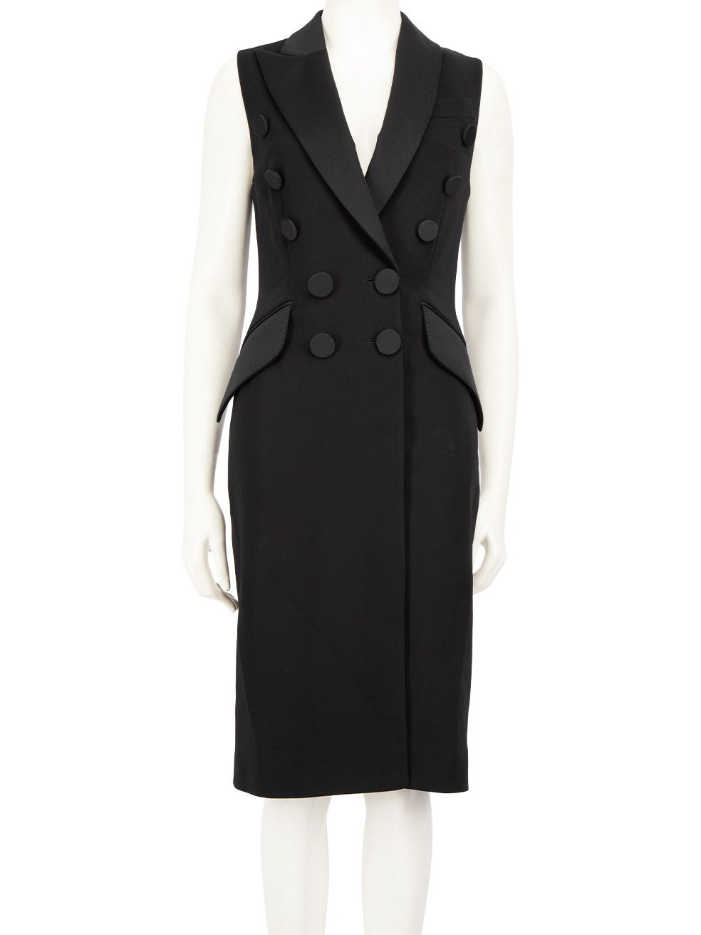 image of Moschino Couture! Black Double Breasted Sleeveless Waistcoat, Women's (Size Small)