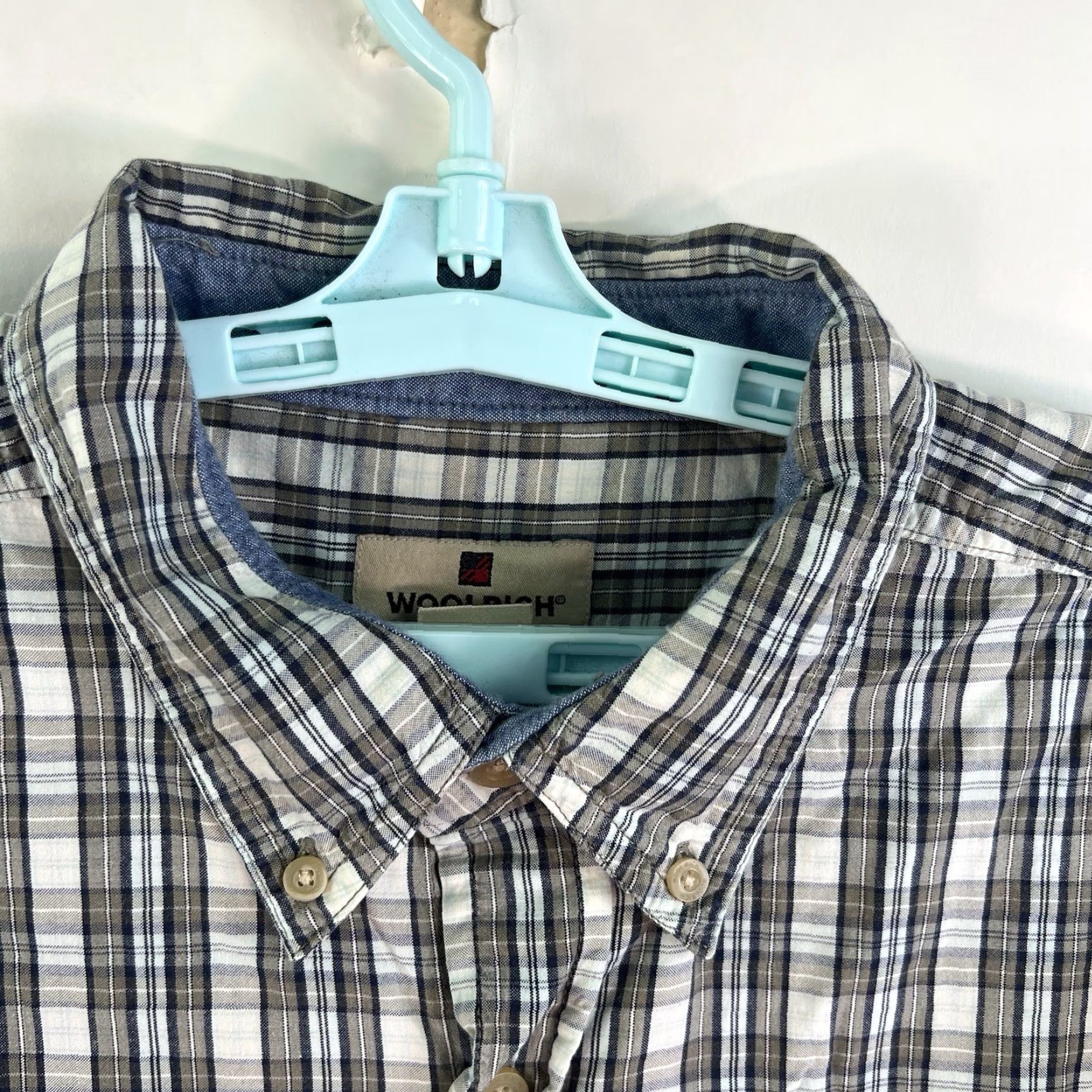 Vintage Woolrich Plaid Button-Up Shirt Mens Size XL Short Sleeve Gray Casual Outdoor Size US XL / EU 56 / 4 - 3 Thumbnail