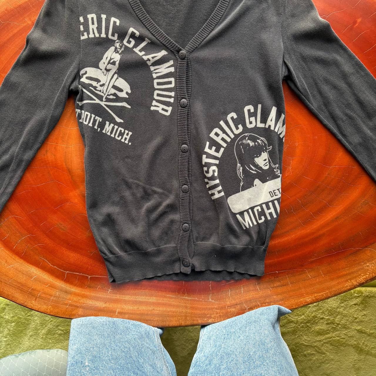 Hysteric Glamour Hysteric Glamour Y2K Sexy Girl Print Black Cardigan Size US M / EU 48-50 / 2 - 4 Thumbnail