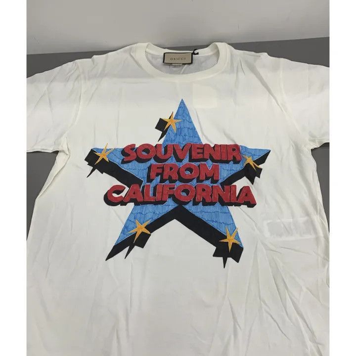 Gucci Gucci White Graphic Short Sleeve T-Shirt-2507 Size M / US 6-8 / IT 42-44 - 4 Thumbnail