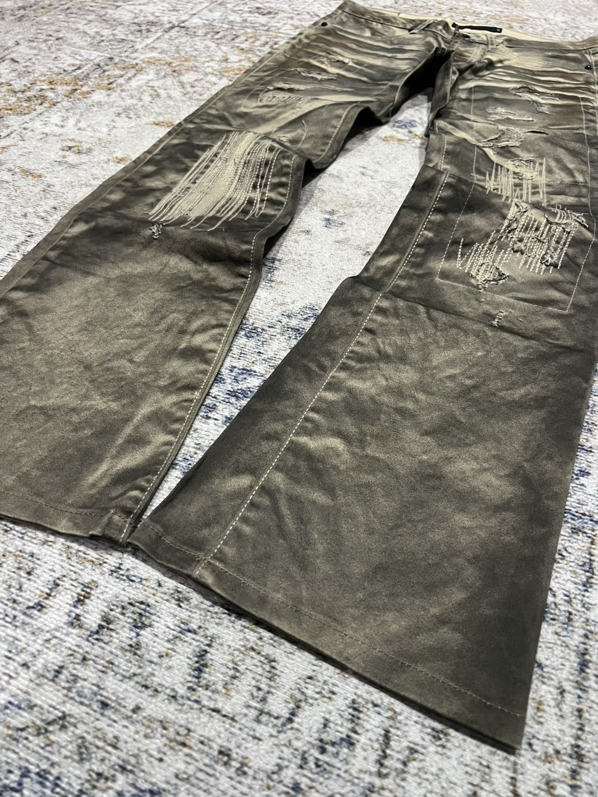 GOSTAR DE FUGA Fuga Distressed Mudwash Flared Pants Size US 30 / EU 46 - 5 Thumbnail