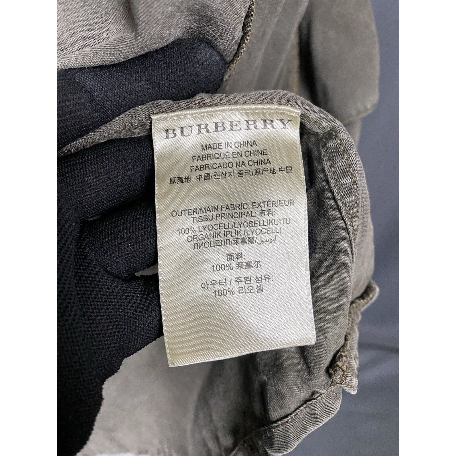 Burberry Burberry Distressed Women's Khaki Green Gray Longsleeve Snap Size L / US 10 / IT 46 - 13 Thumbnail
