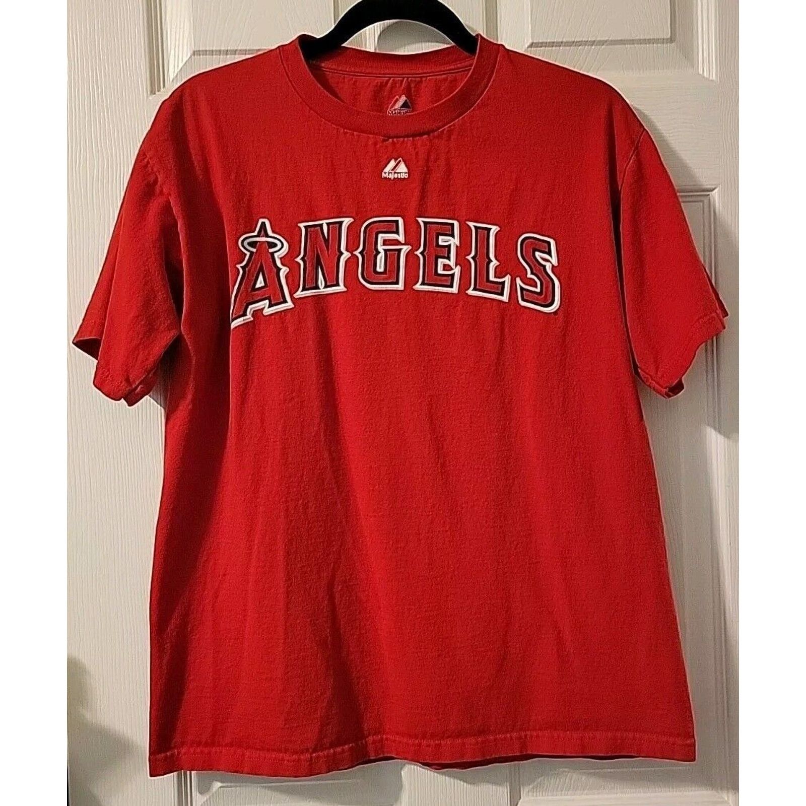 Majestic Majestic MLB Los Angeles Angels Red T-Shirt Jersey Size M Size 32 - 1 Thumbnail