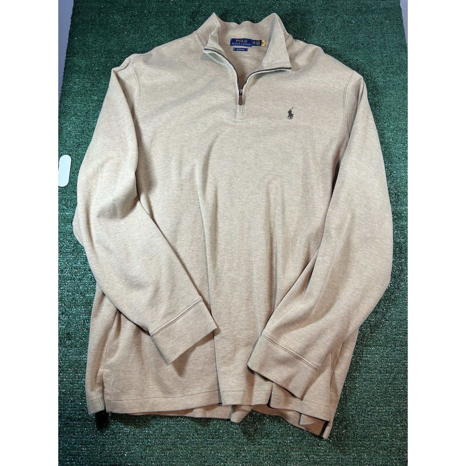 Ralph Lauren Polo by Ralph Lauren Men's Quarter Zip Pull Over Cream XXL Size US XXL / EU 58 / 5 - 4 Thumbnail