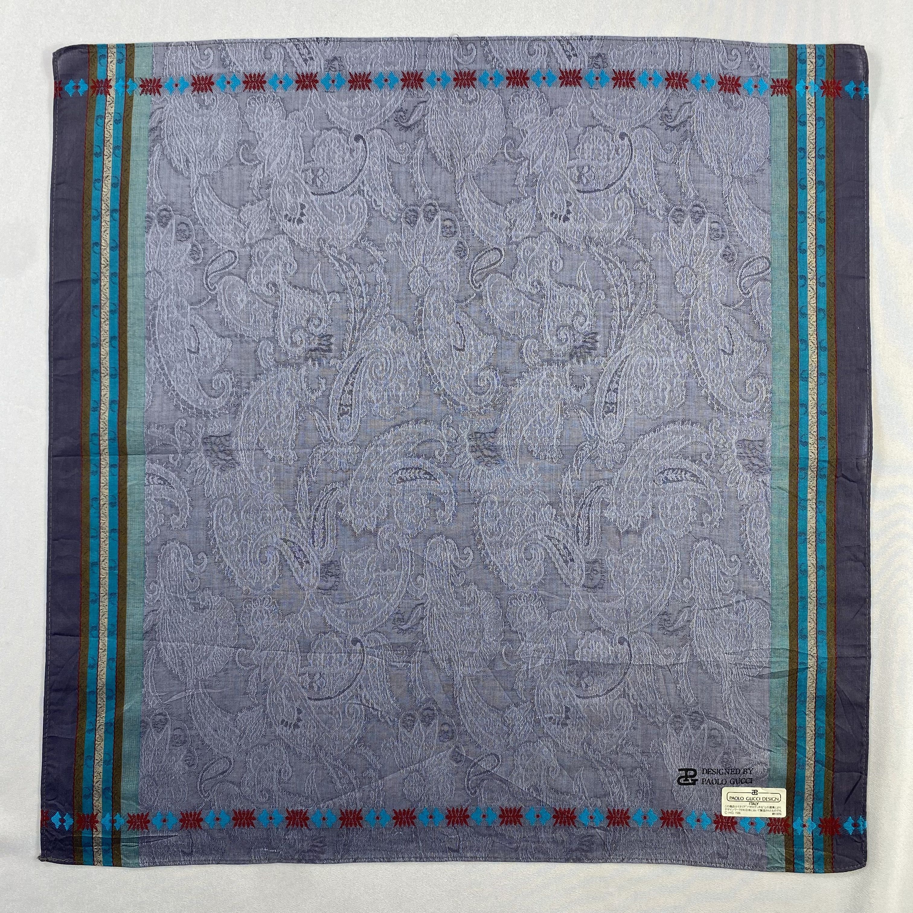 Paolo Gucci × Vintage NWT Paolo Gucci Neckerchief / Bandana / Handkerchief-P1914 Size ONE SIZE - 1 Thumbnail