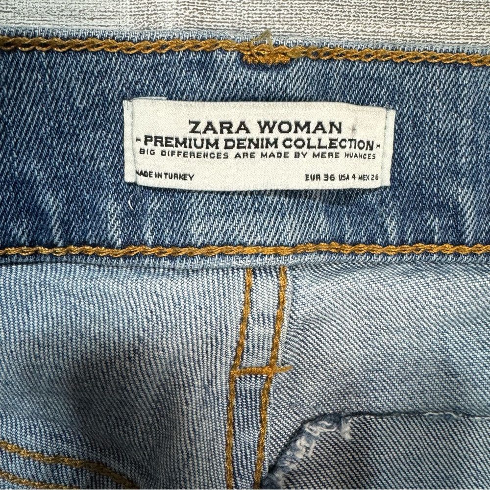 Zara Zara Premium Denim Collection Distressed Patchwork Jeans Si Size 27" / US 4 / IT 40 - 5 Thumbnail