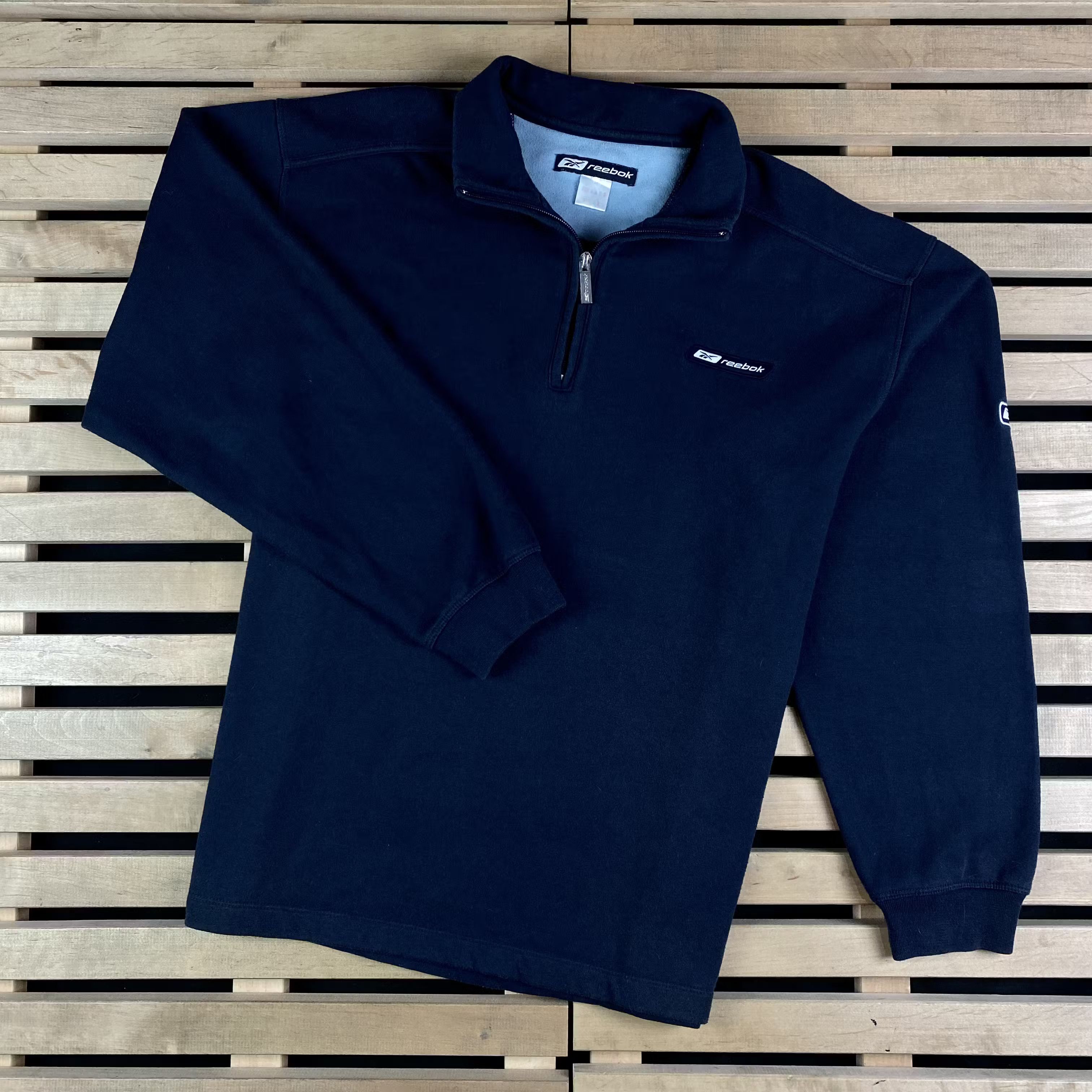 Reebok × Vintage Mens Sweatshirt Pullover 1/3 Zip Reebok Vintage Size M Size US M / EU 48-50 / 2 - 1 Thumbnail