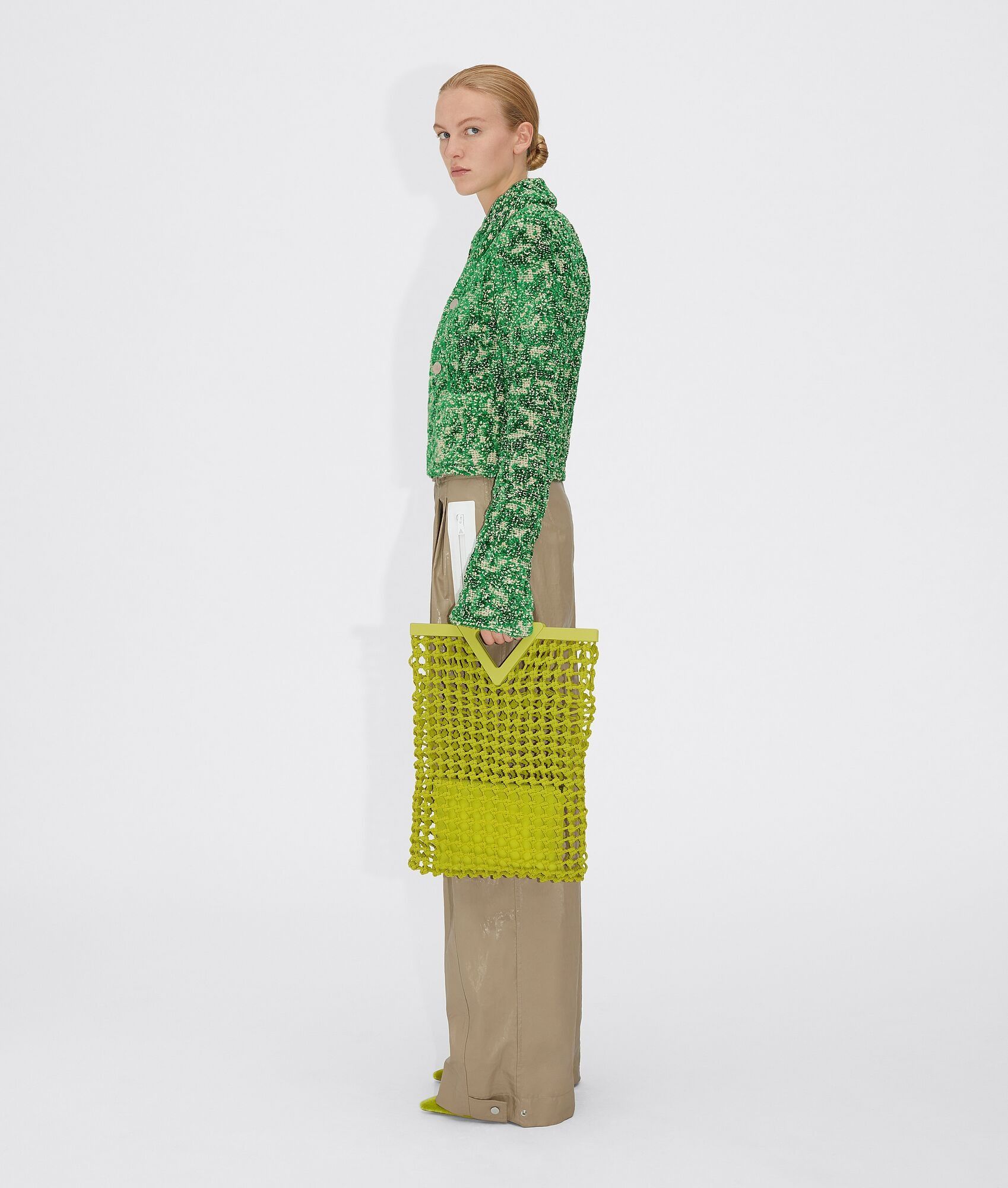 Bottega Veneta o1n1vont0525 Size: OS / Point Bag in Kiwi Size ONE SIZE - 3 Thumbnail