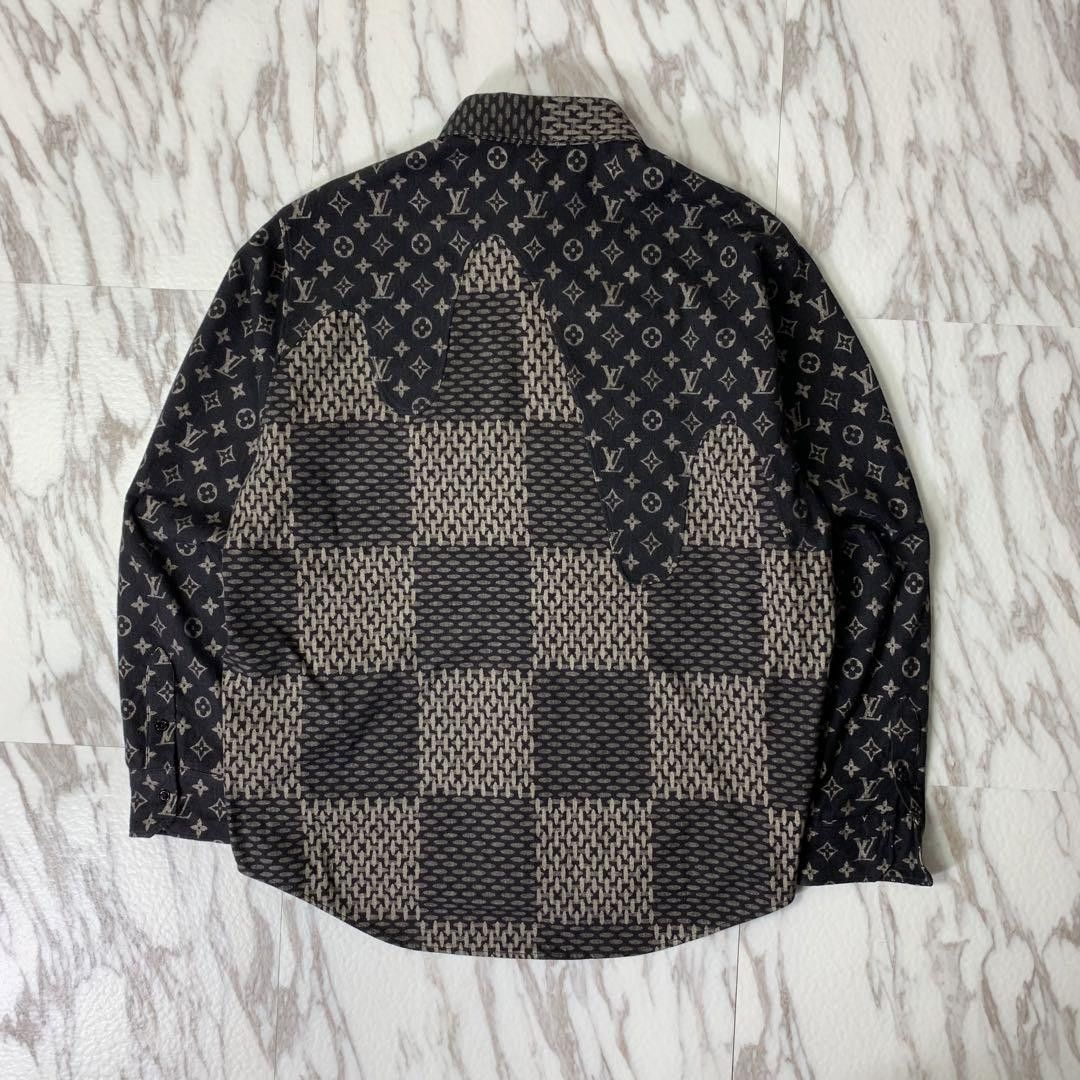 Louis Vuitton × Nigo LOUIS VUITTON x NIGO Monogram Flannel Shirt Black L Size US L / EU 52-54 / 3 - 11 Thumbnail