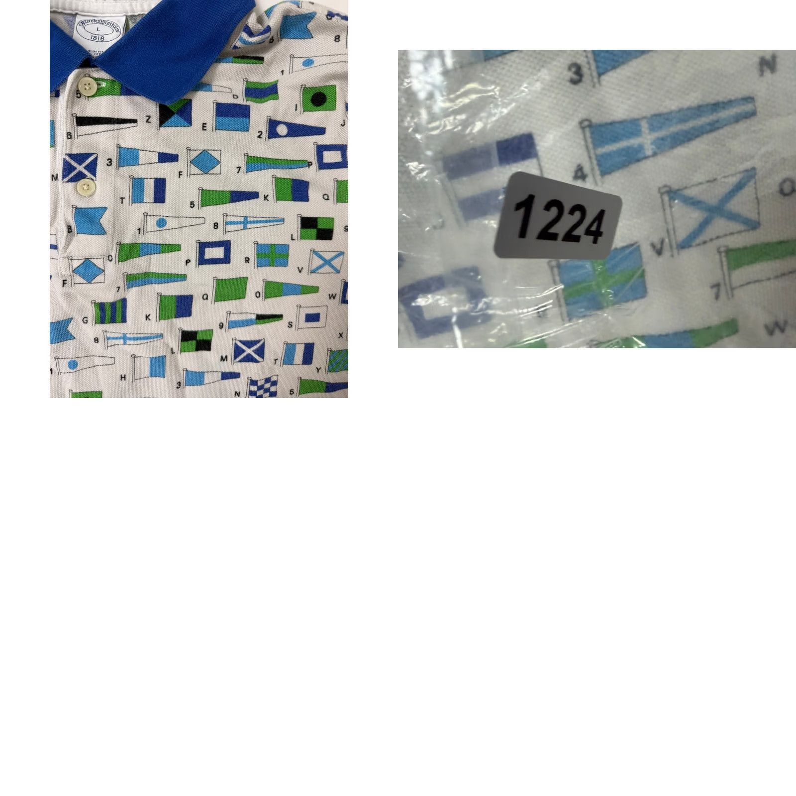 Brooks Brothers Brooks Brothers Polo Shirt Men L Slim Fit Nautical Flags Pique Cotton White Polo Shirt Nautical Brooks Brothers Mens L Slim Fit Size US L / EU 52-54 / 3 - 10 Thumbnail