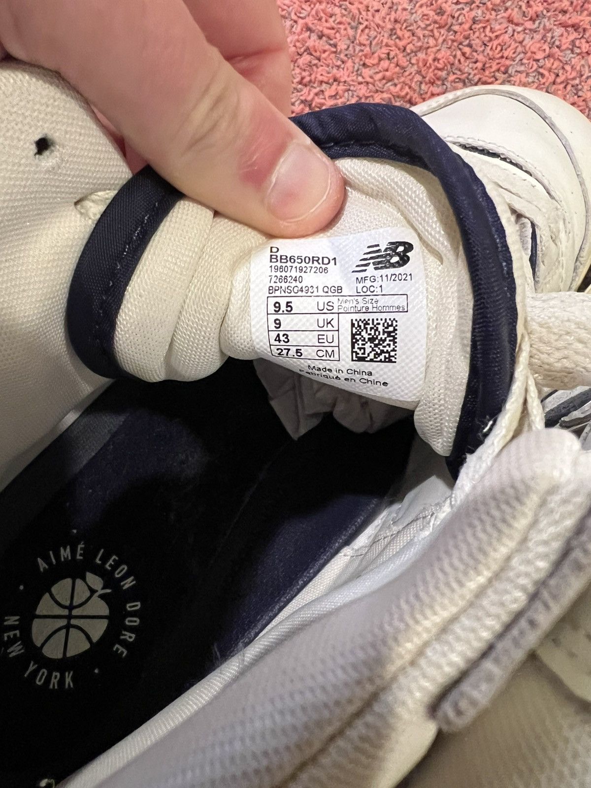 Aime Leon Dore × New Balance New Balance 650R Aime Leon Dore White Navy Size US 9.5 / EU 42-43 - 6 Thumbnail