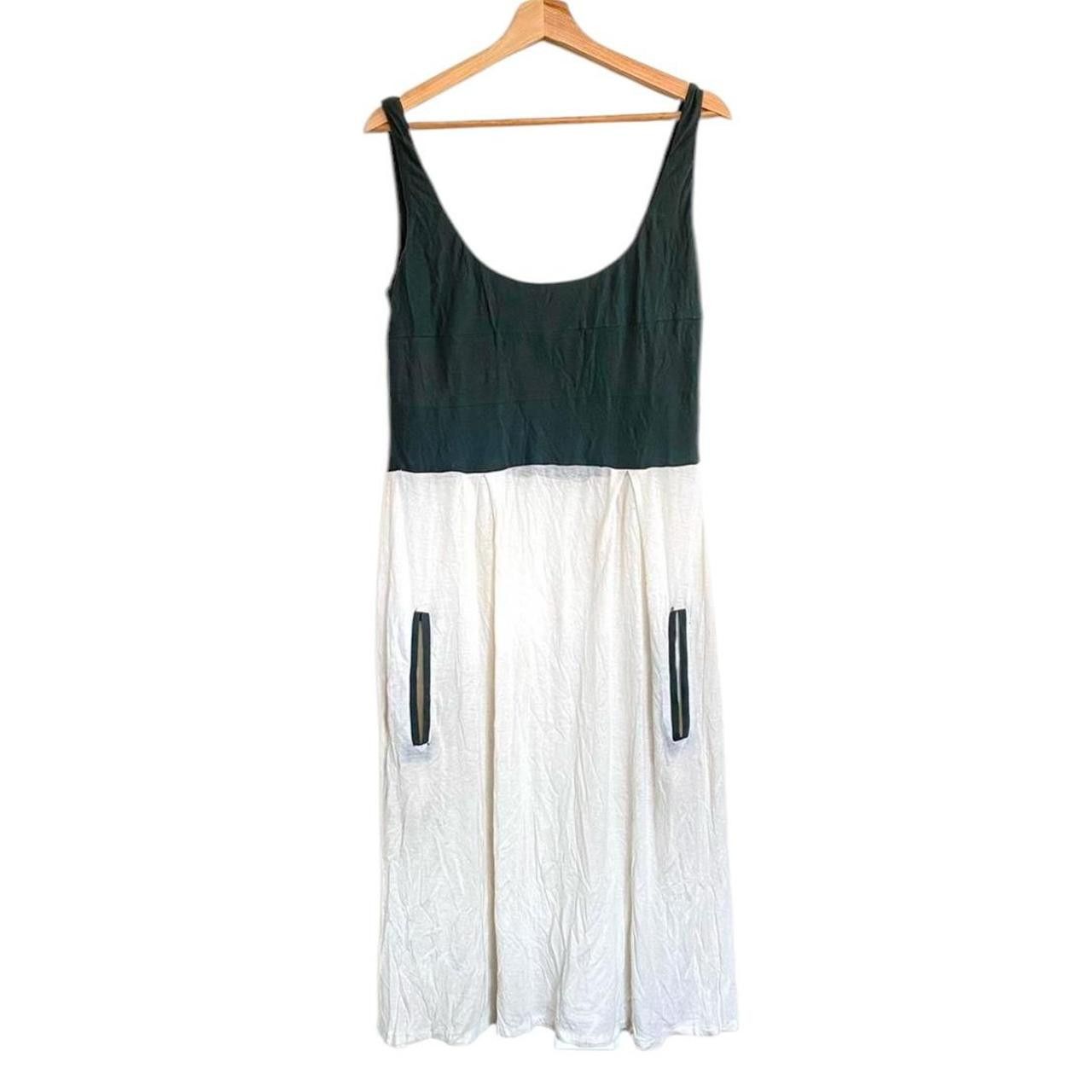 knee length dresses for ladies James Perse Deep V Double Layer Dress - Organic Cotton by James Perse