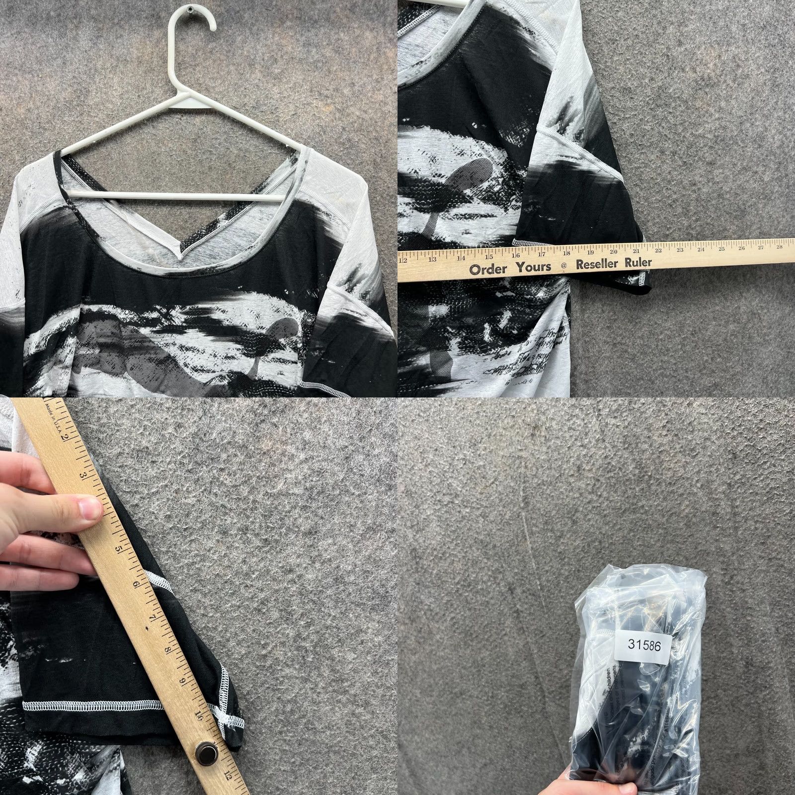Puma PUMA Shirt Womens M Gray Black Graphic V Neck Short Sleeve Abstract Camo Size M / US 6-8 / IT 42-44 - 8 Thumbnail