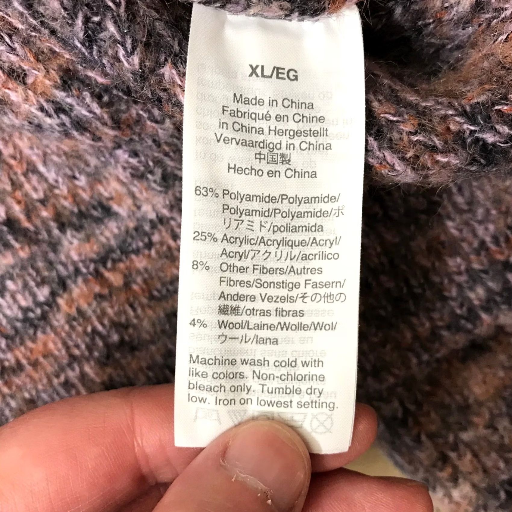 Madewell Madewell Marled Knit Balloon Sleeve Pullover Pink XL Cozy Casual Sweater Size XL / US 12-14 / IT 48-50 - 8 Thumbnail