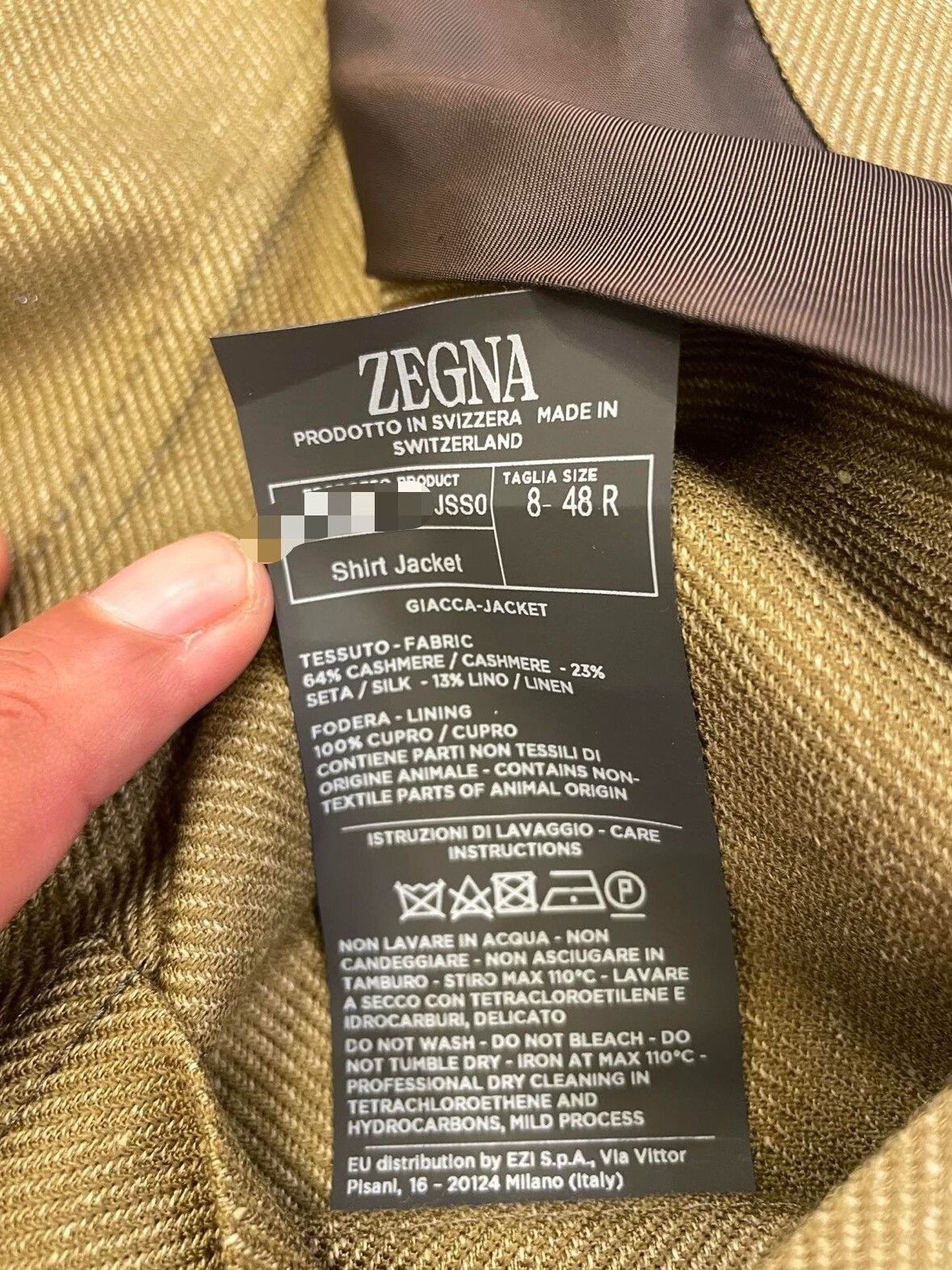 Ermenegildo Zegna Zegna Olive Green Single-Breasted Blazer Size US L / EU 52-54 / 3 - 9 Thumbnail