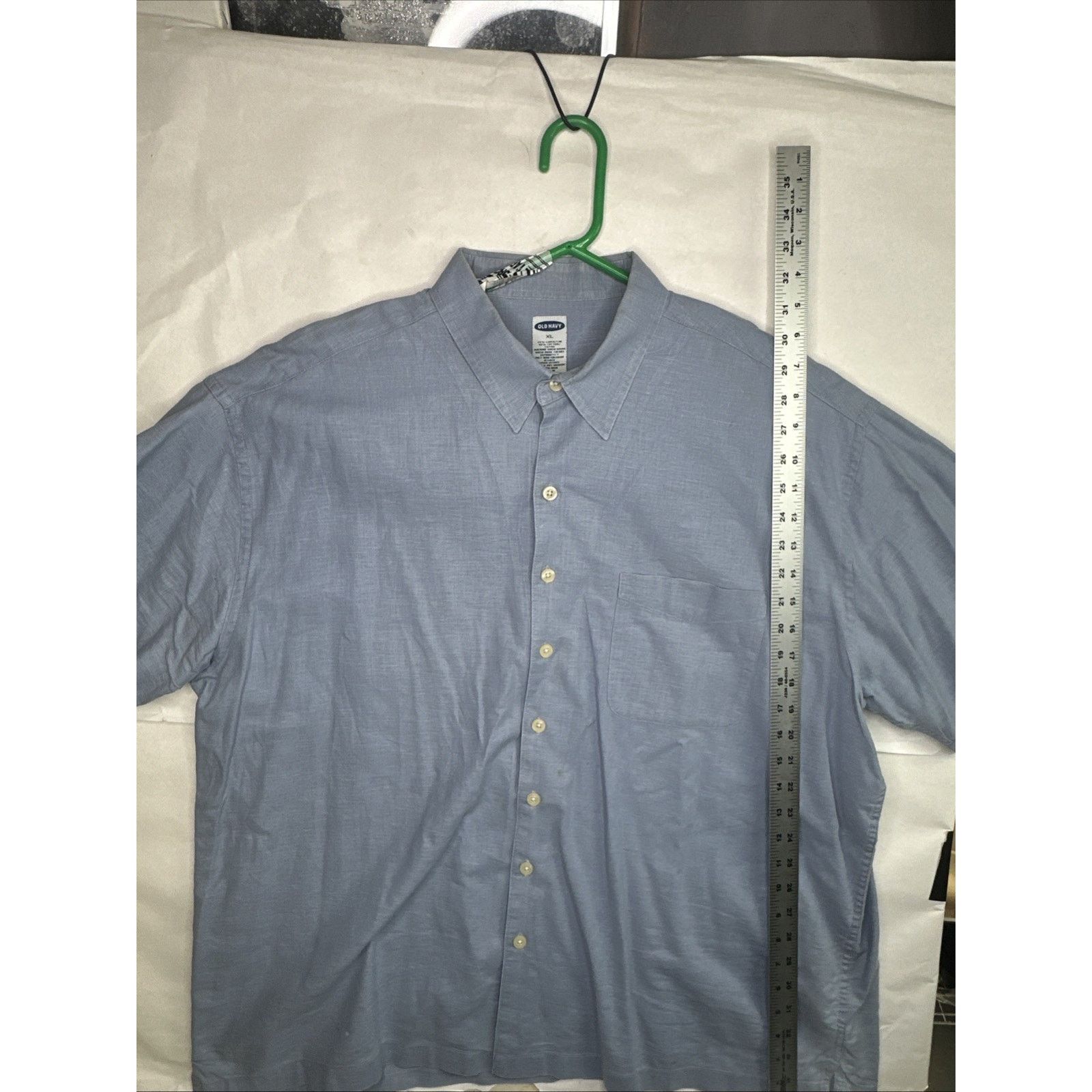 Old Navy Old Navy Shirt Mens Size XL Blue short Sleeve Button Up VTG Size US XL / EU 56 / 4 - 4 Thumbnail