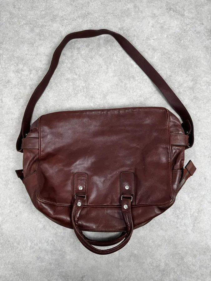 Maison Margiela 2012 Maison Margiela H&M Brown Upside Down Shoulder Leather Bag Size ONE SIZE - 1 Thumbnail