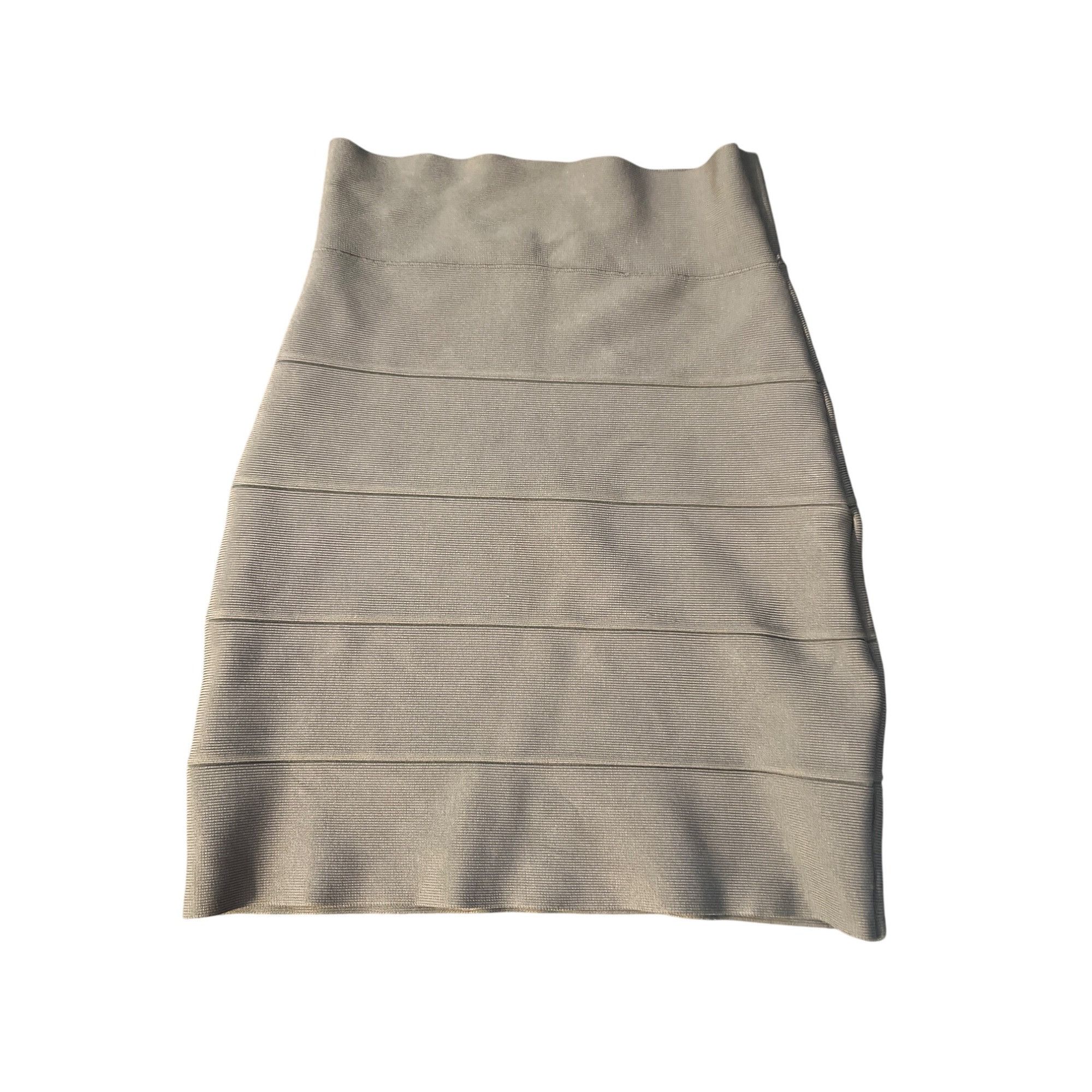 Bcbgmaxazria BCBGMAXAZRIA Gray Bandage Mini Skirt High Waisted Stretch Bo Size 25" / US 0 / IT 36 - 1 Thumbnail