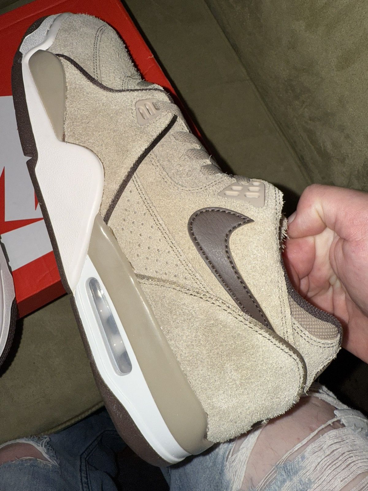 Nike Nike Air Flight ‘89 Low Khaki Suede, w/OG Box, NEW size 11 Size US 11 / EU 44 - 19 Thumbnail