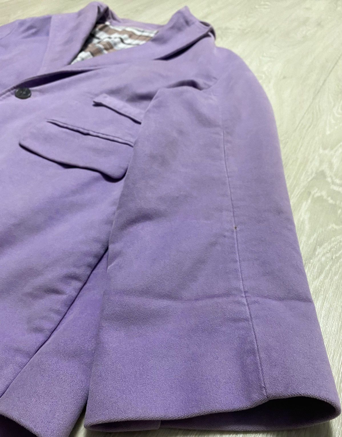 Acne Studios Women’s Oversized Single-breasted Cotton Blazer Light Purple Size ONE SIZE - 13 Thumbnail