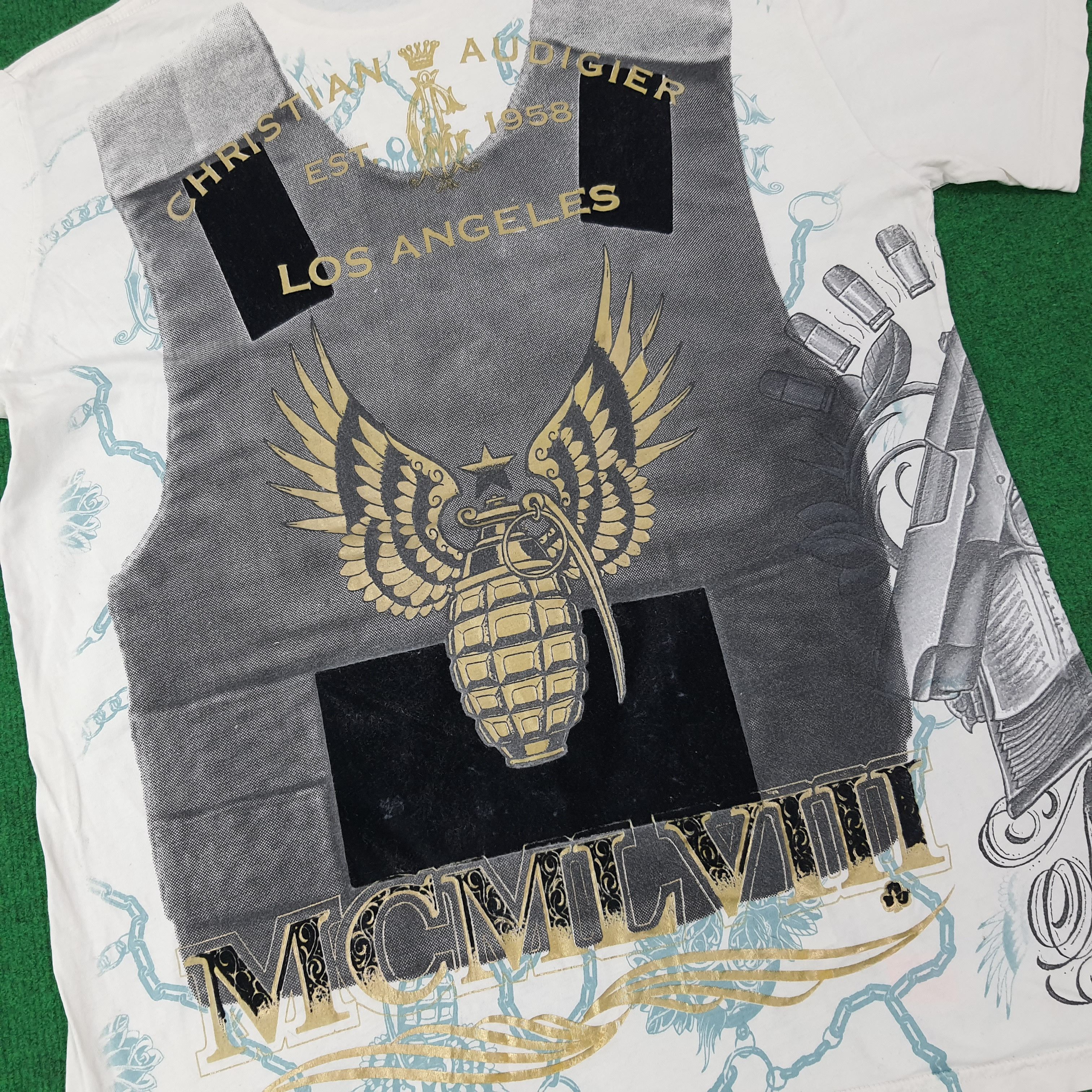 Christian Audigier Vintage Christian Audigier Los Angeles Tshirt C267N4 Size US L / EU 52-54 / 3 - 2 Thumbnail
