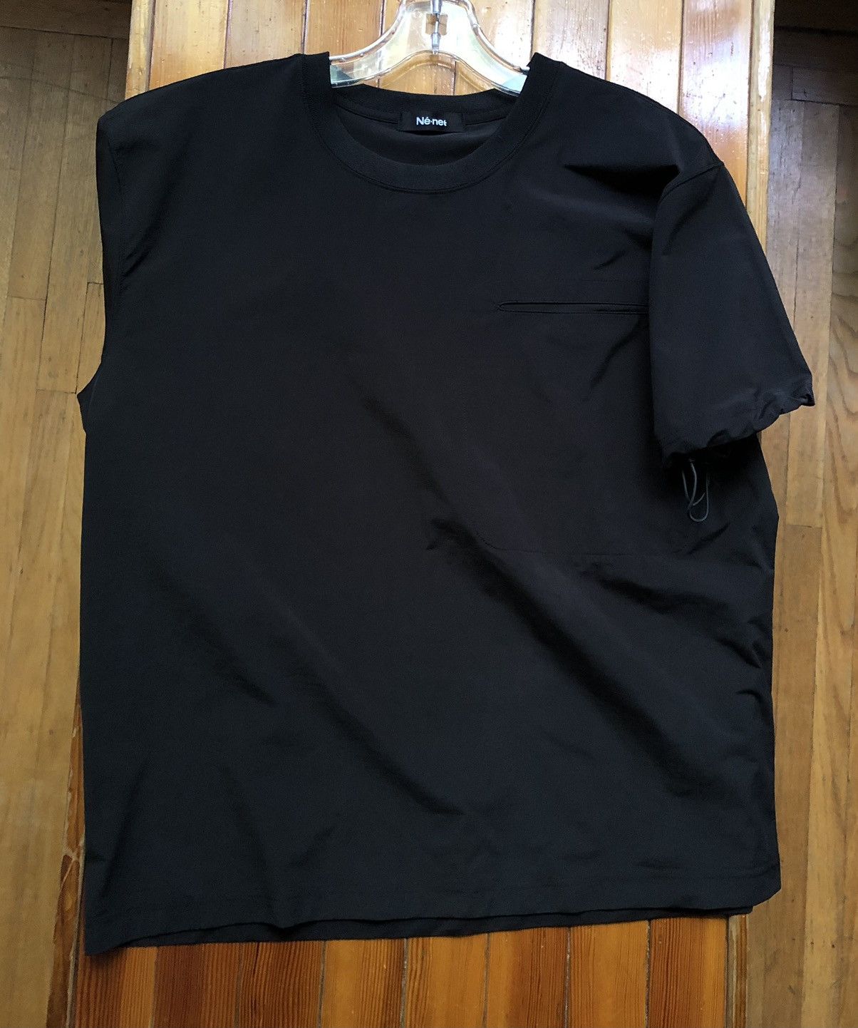 Issey Miyake × Ne-Net Ne-Net Drawstring Sleeve Nylon T Shirt Size US L / EU 52-54 / 3 - 12 Thumbnail