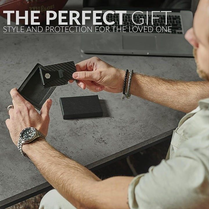 Other Slim Card Holder Wallet for Men- Carbon Fiber, RFID Blocking Size ONE SIZE - 2 Thumbnail
