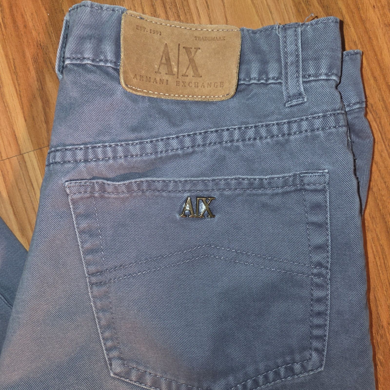 Armani Exchange Armani Exchange Dark Gray Denim Jeans - Men's Size 13 Size US 28 / EU 44 - 6 Thumbnail